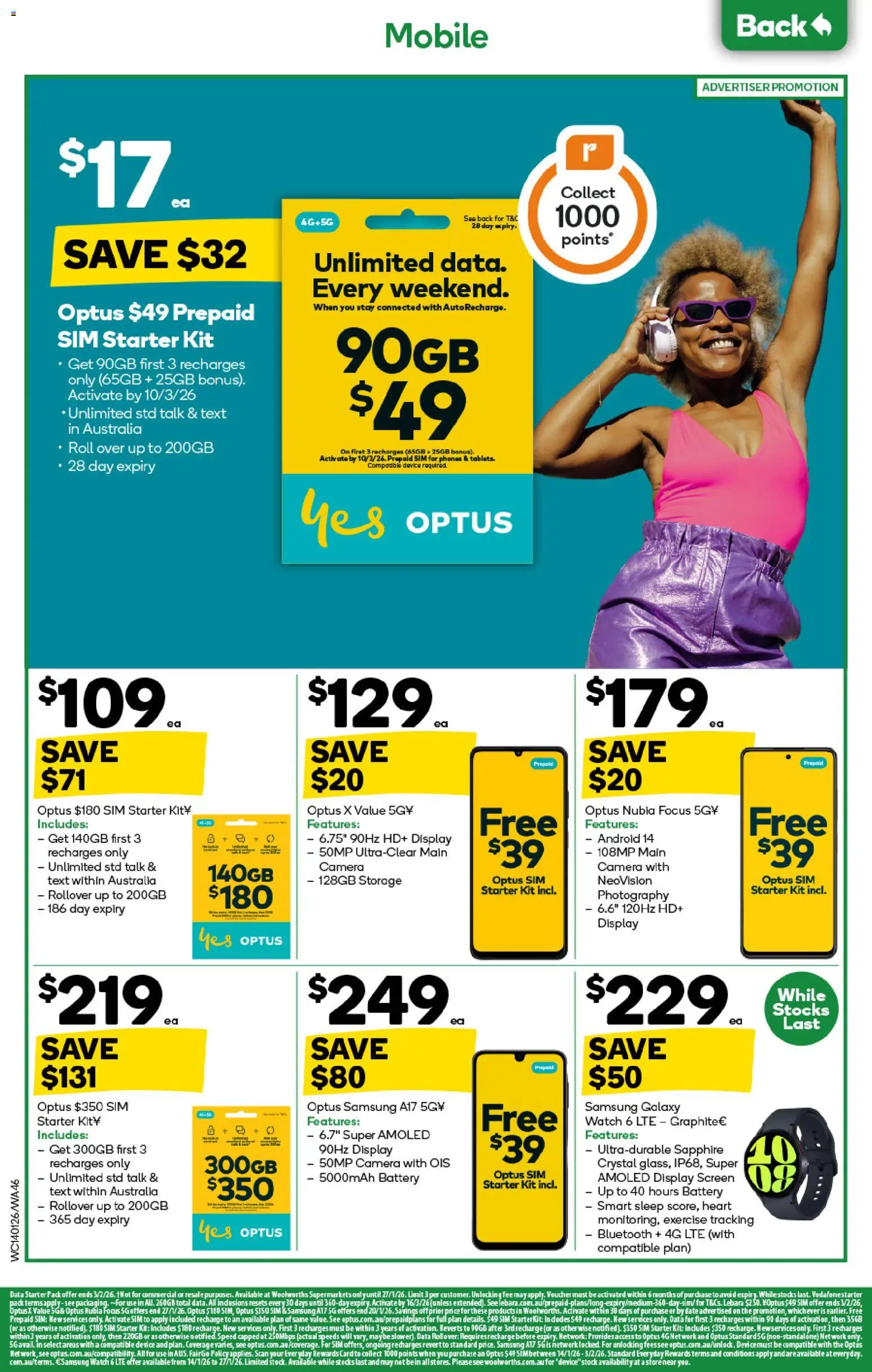 Woolworths catalogue - valid from 14.01.2026 | Page: 46 | Products: Battery, Date, Device, Watch