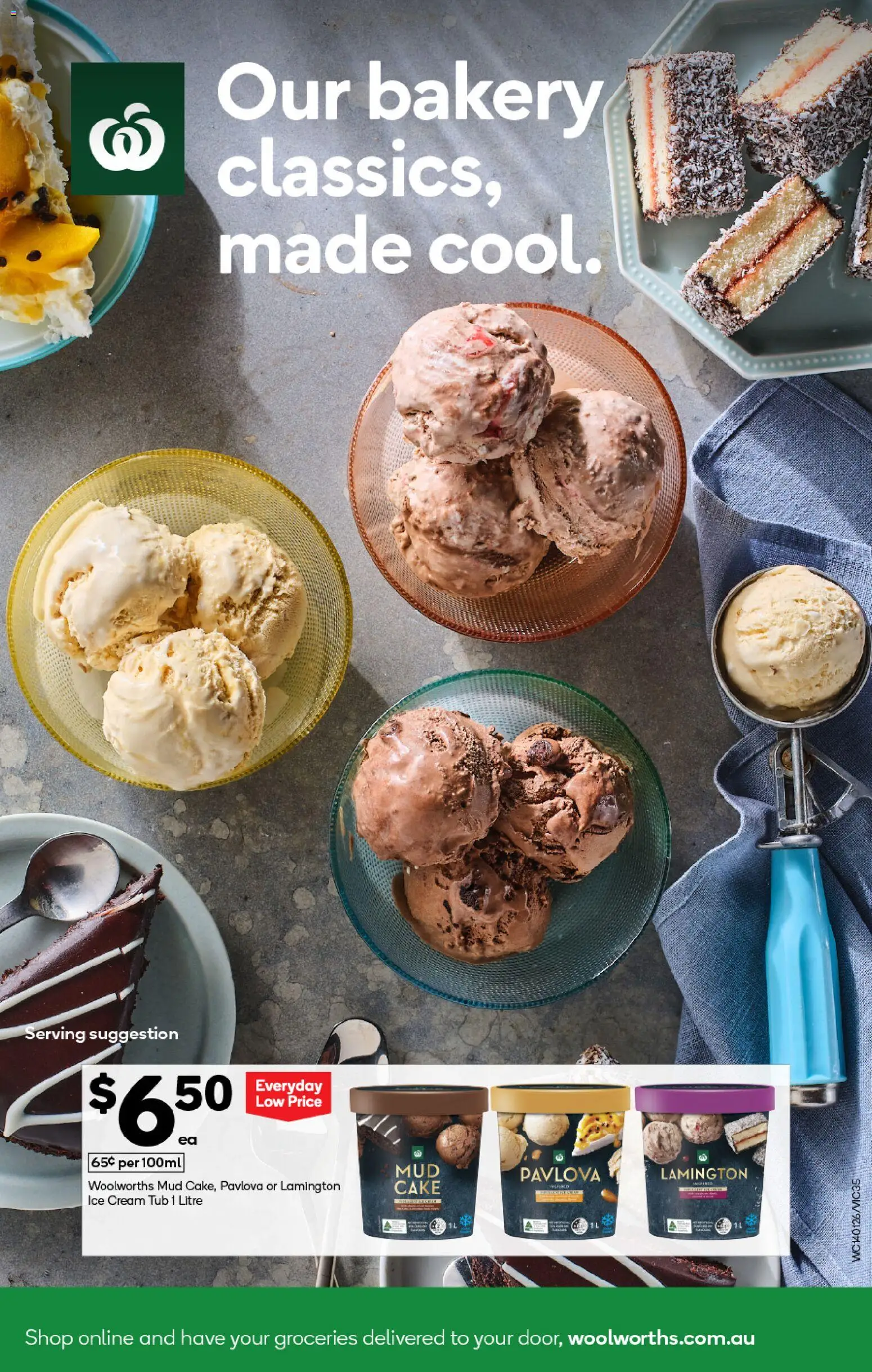Woolworths catalogue - valid from 14.01.2026 | Page: 35 | Products: Cream, Ice cream, Pavlova, Bakery