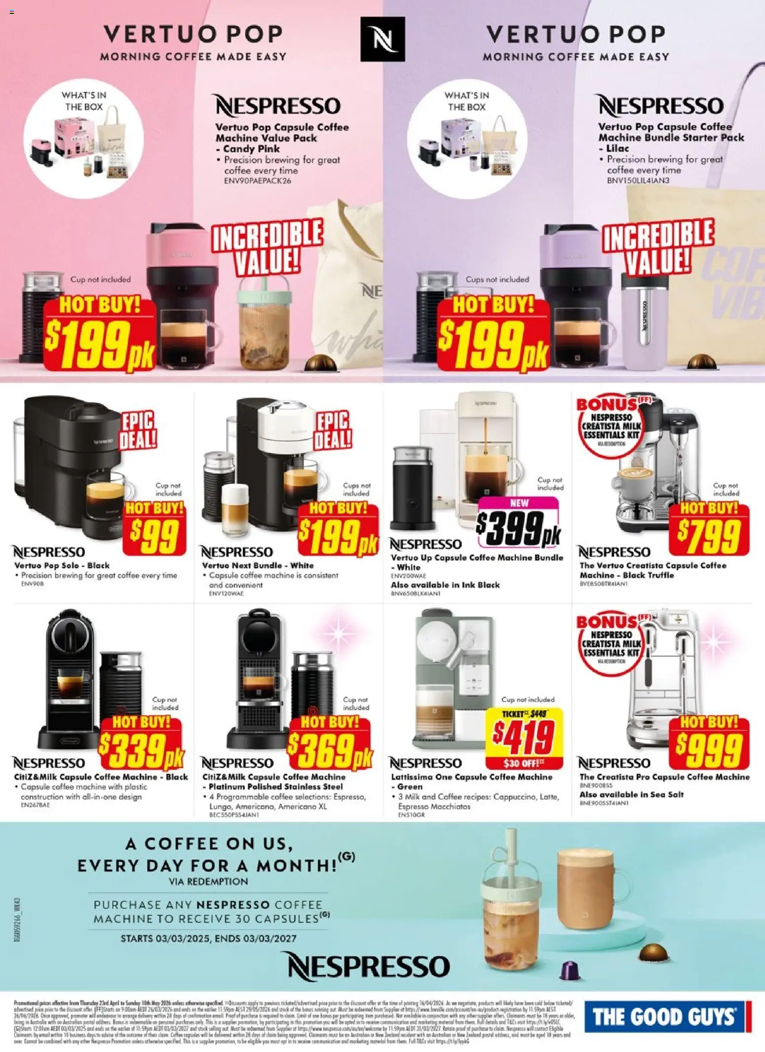 The Good Guys catalogue - valid from 22.04.2026 | Page: 6 | Products: Cups, Milk, Coffee, Salt
