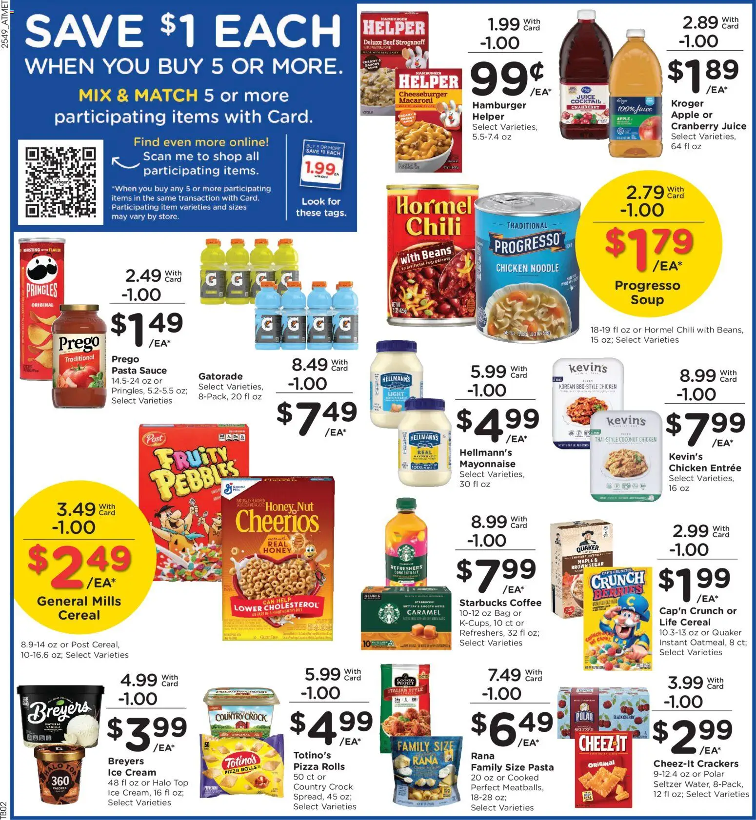 Kroger Weekly Ad - valid from 07.01.2026 | Page: 5 | Products: Pizza, Cream, Ice cream, Bag