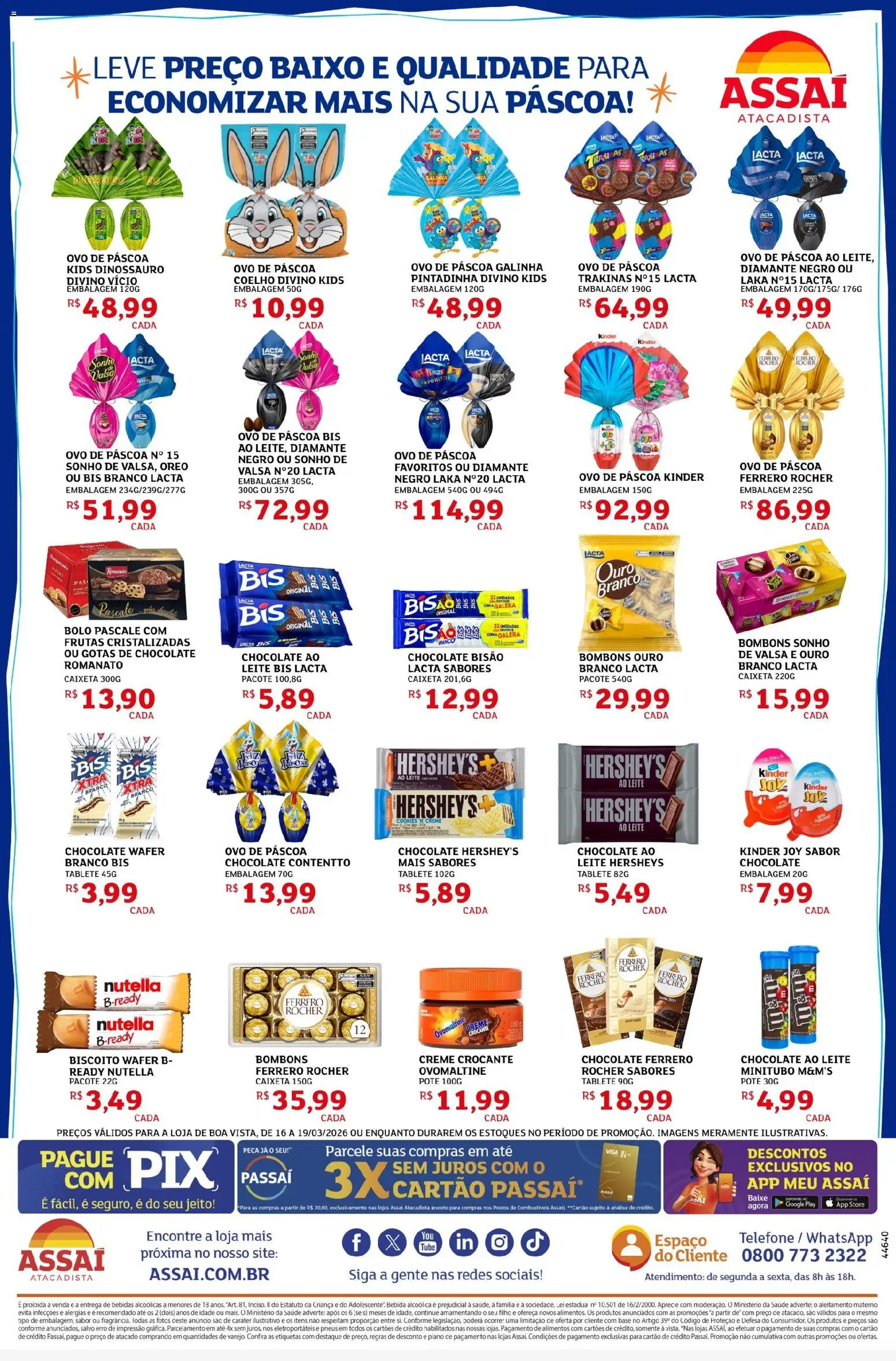 Assaí Atacadista Folheto - válido de 16.03.2026 | Página: 3 | Produtos: Chocolate, Base, Bolo, Frutas cristalizadas