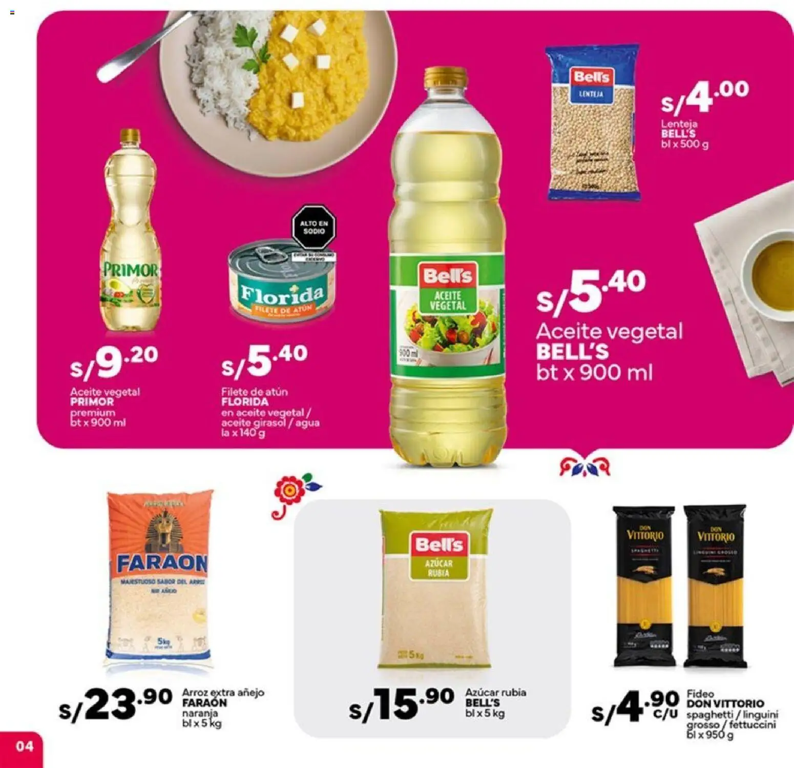 Catálogo Plaza Vea válido desde 14.11.2025 | Página: 4 | Productos: Aceite, Arroz
