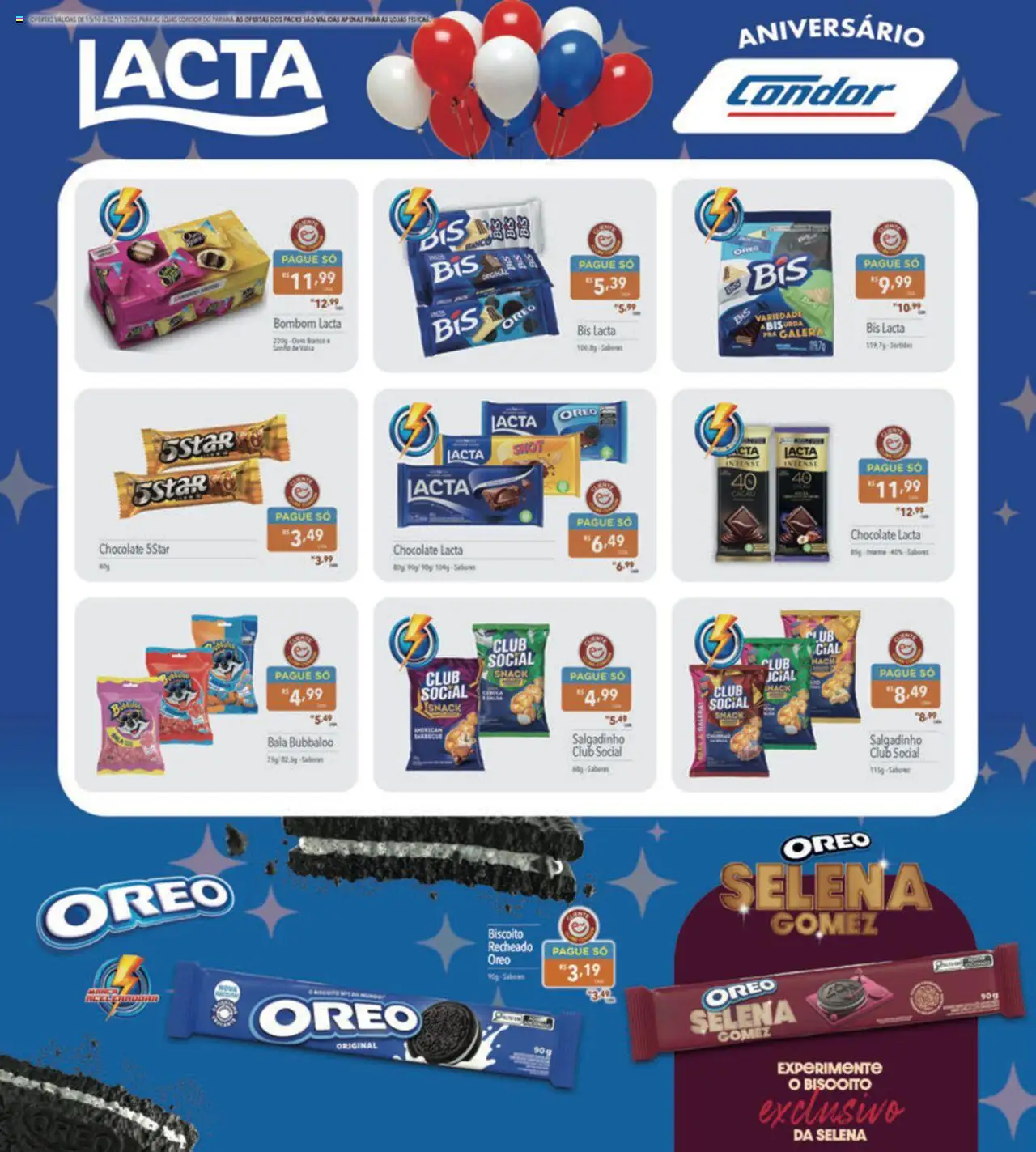 Supermercados Condor Folheto - válido de 15.10.2025 | Página: 14 | Produtos: Biscoito, Chocolate, Bombom, Bala