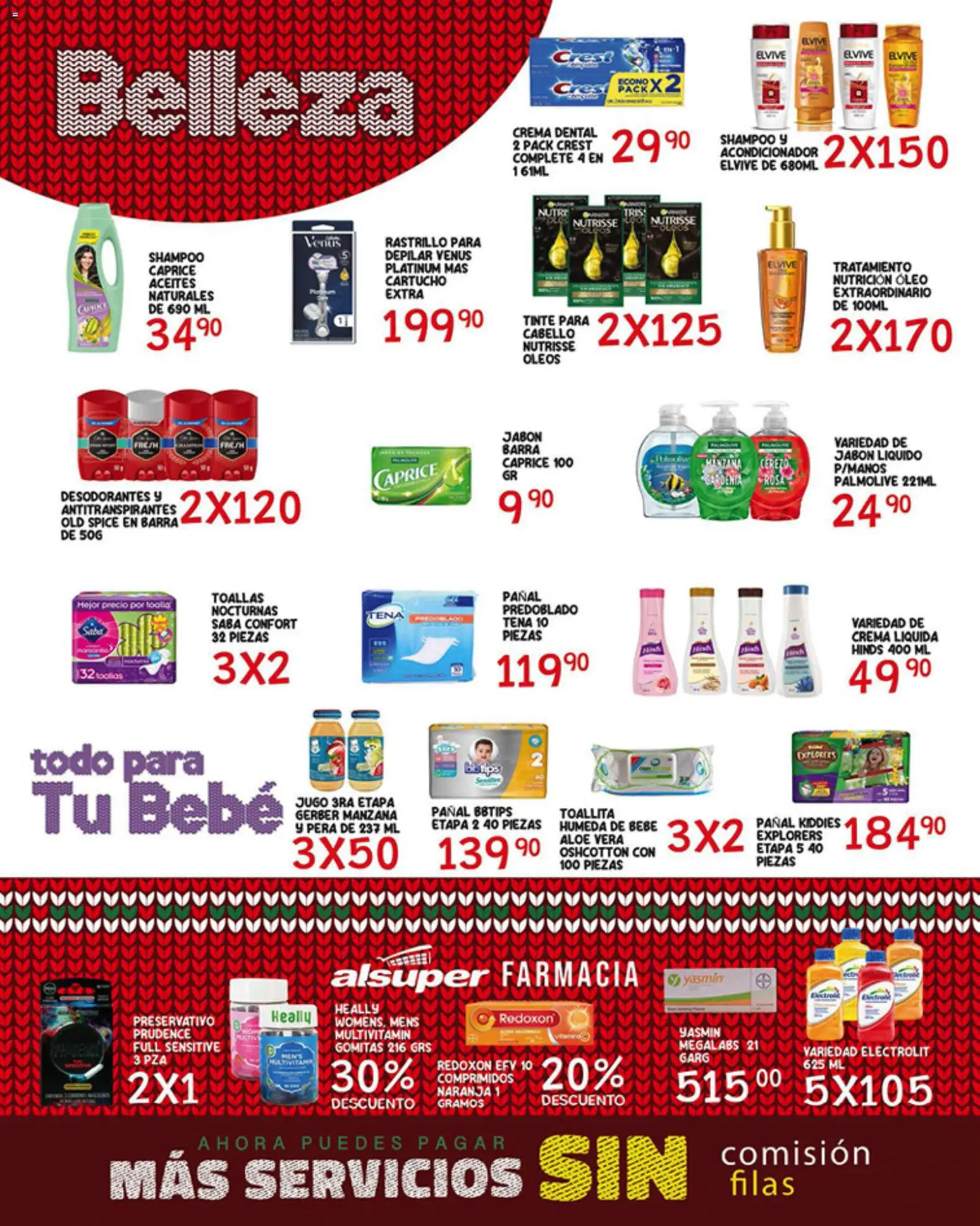 Nuevas ofertas de Alsuper válidas en toda la República Mexicana desde el 28.11.2025. ¡Encuentra las mejores ofertas en Alsuper folleto Chihuahua Capital! | Página: 4 | Productos: Crema, Rastrillo, Jugo, Body