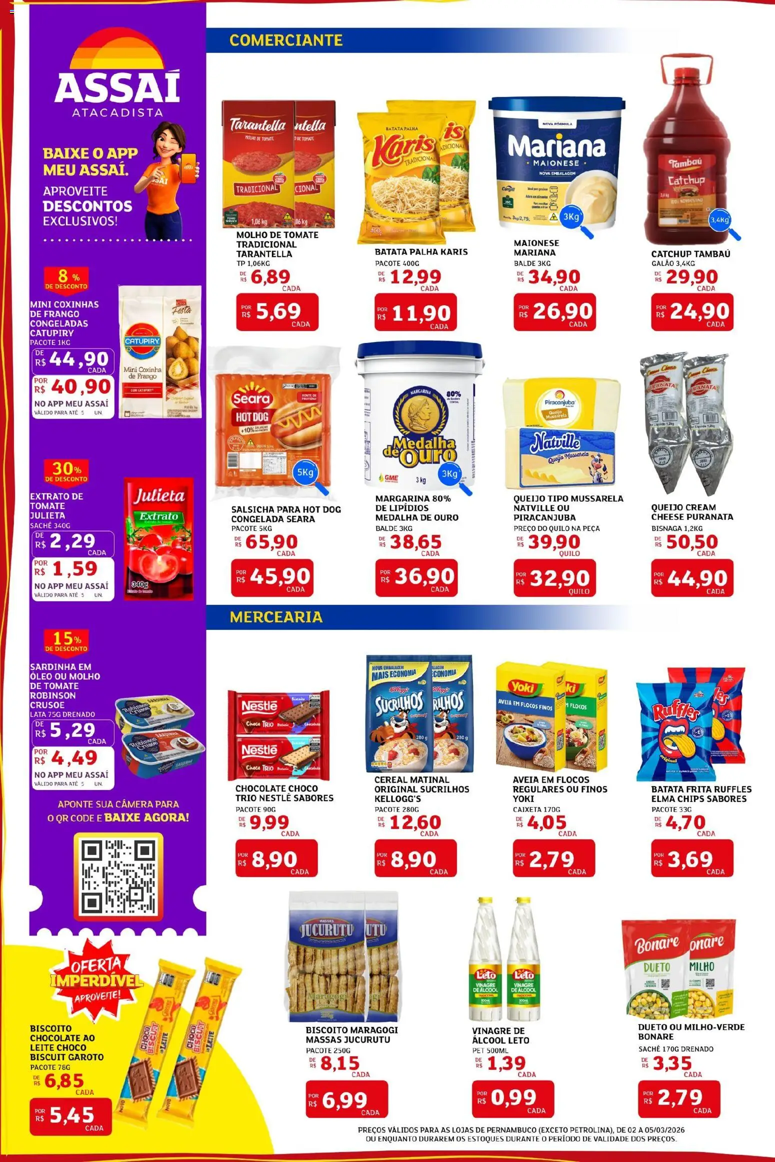 Assaí Atacadista Folheto - válido de 02.03.2026 | Página: 2 | Produtos: Elma Chips, Óleo, Batata, Maionese