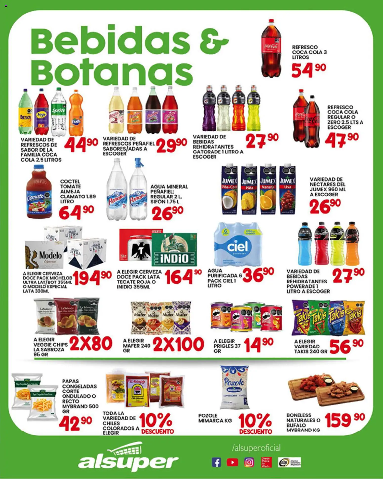 Nuevas ofertas de Alsuper válidas en toda la República Mexicana desde el 06.01.2026. ¡Encuentra las mejores ofertas en Alsuper folleto Saltillo! | Página: 3 | Productos: Refresco, Agua, Cerveza, Botella