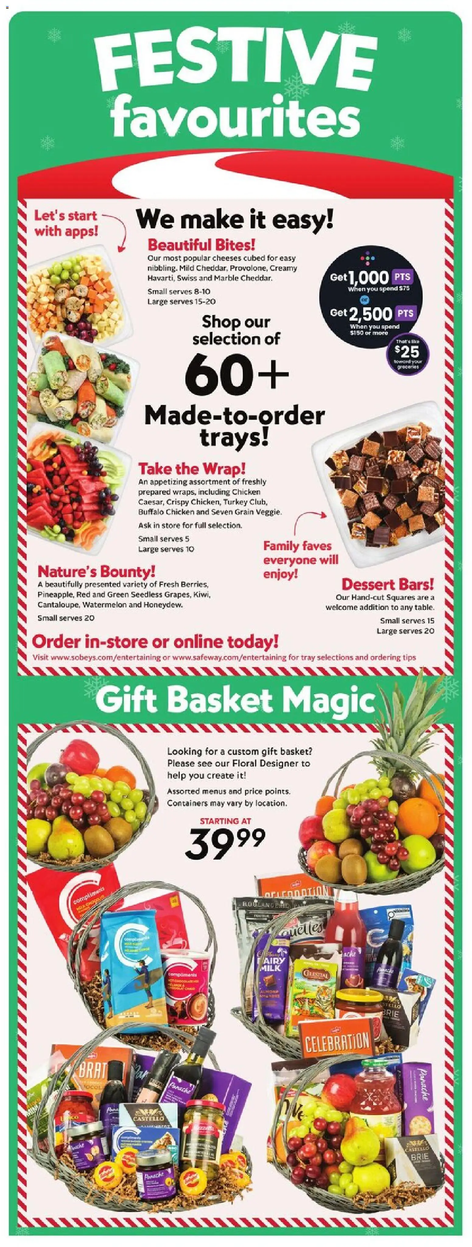 Sobeys flyer valid from 11.12.2025 | Page: 15 | Products: Turkey, Basket, Milk, Chicken