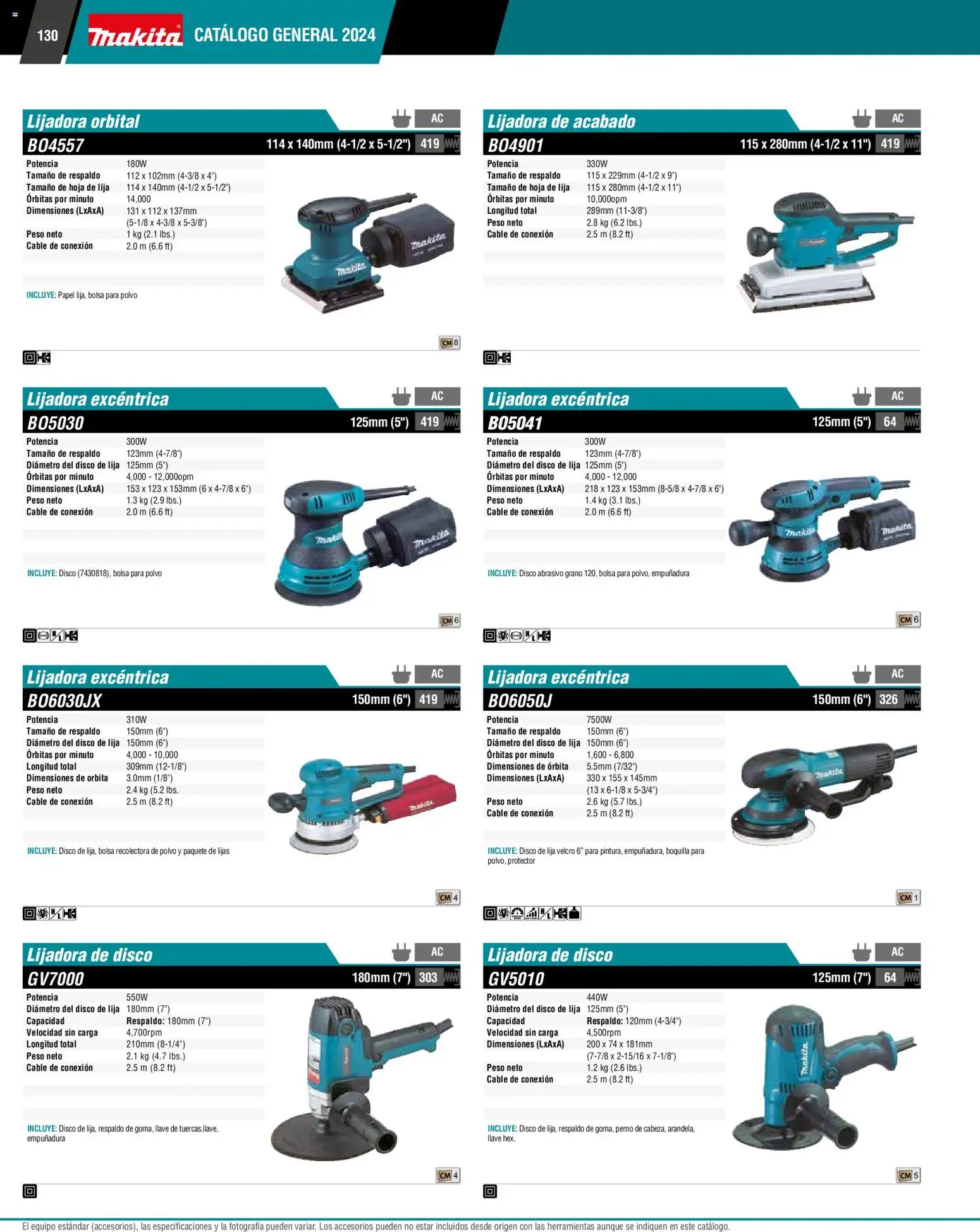 Nuevas ofertas de Makita válidas en toda la República Mexicana desde el 01.01.2024. ¡Encuentra las mejores ofertas en Makita catálogo General! | Página: 130 | Productos: Lijadora, Disco, Lija, Polvo
