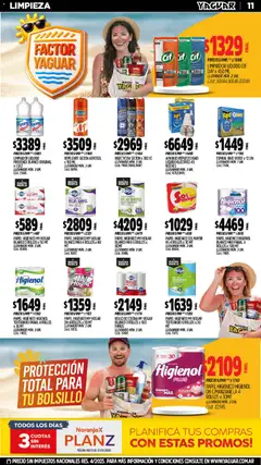 Vista previa Yaguar catálogo válido desde el 19.01.2026 | Página: 11 | Productos: Papel higiénico, Cocina, Insecticida, Limpiador