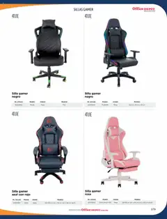 Vista previa de Office Depot catálogo 2025, nuevo folleto de la tienda, válido en México a partir del 09.01.2025 | Página: 281 | Productos: Silla, Silla gamer