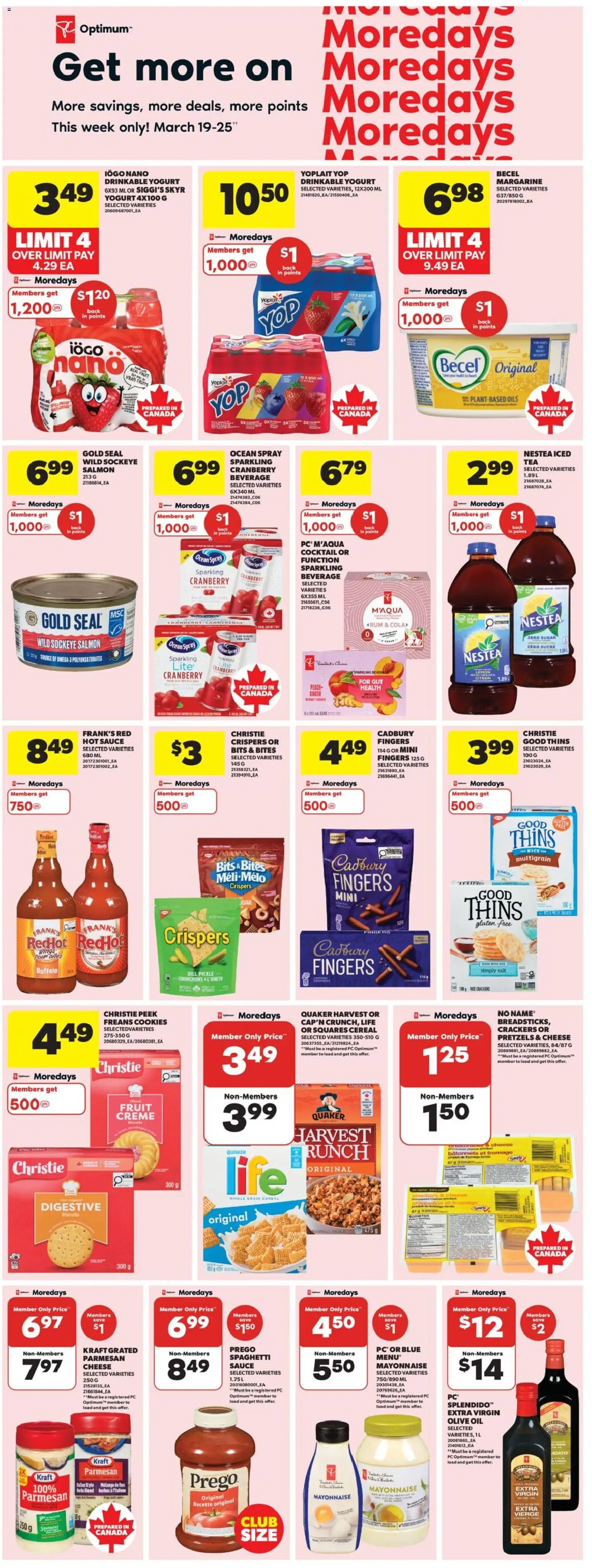 Real Canadian Superstore flyer valid from 19.03.2026 | Page: 11 | Products: Rice, Cookies, Cheese, Yogurt