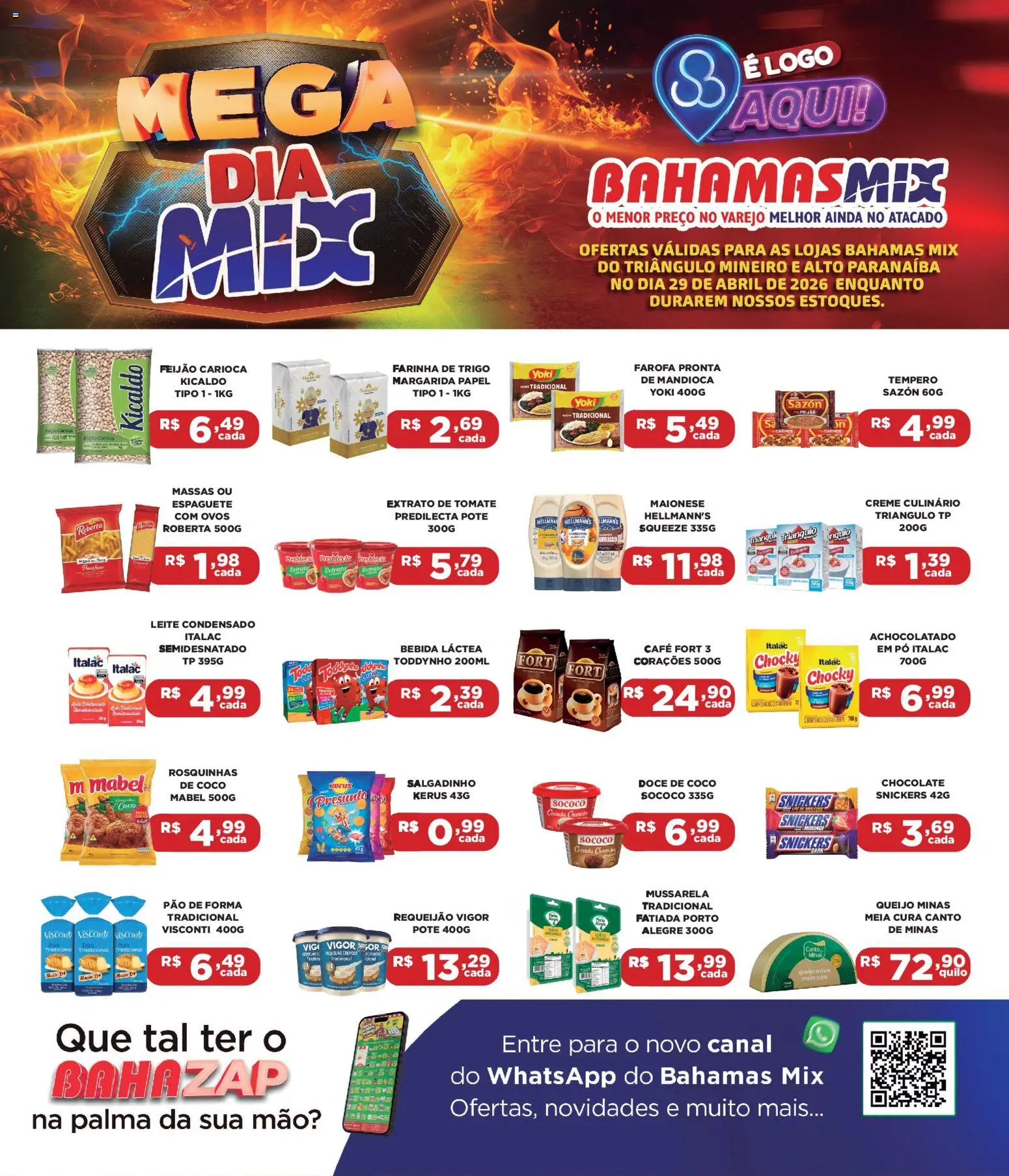 Bahamas Mix Folheto - válido de 29.04.2026 | Página: 1 | Produtos: Queijo, Presunto, Pão de forma, Bebida