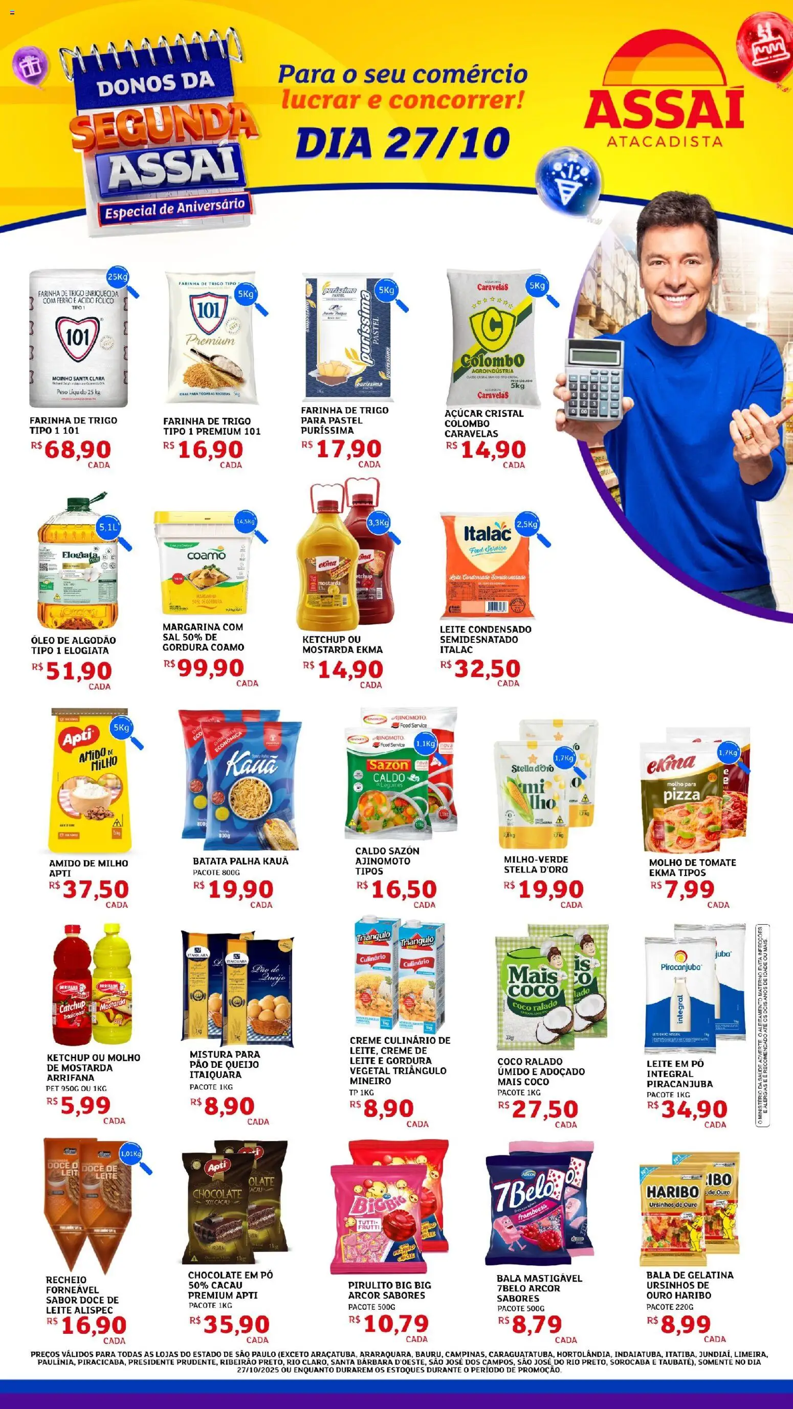 Assaí Atacadista Folheto - válido de 27.10.2025 | Página: 1 | Produtos: Coco, Leite, Batata palha, Sal