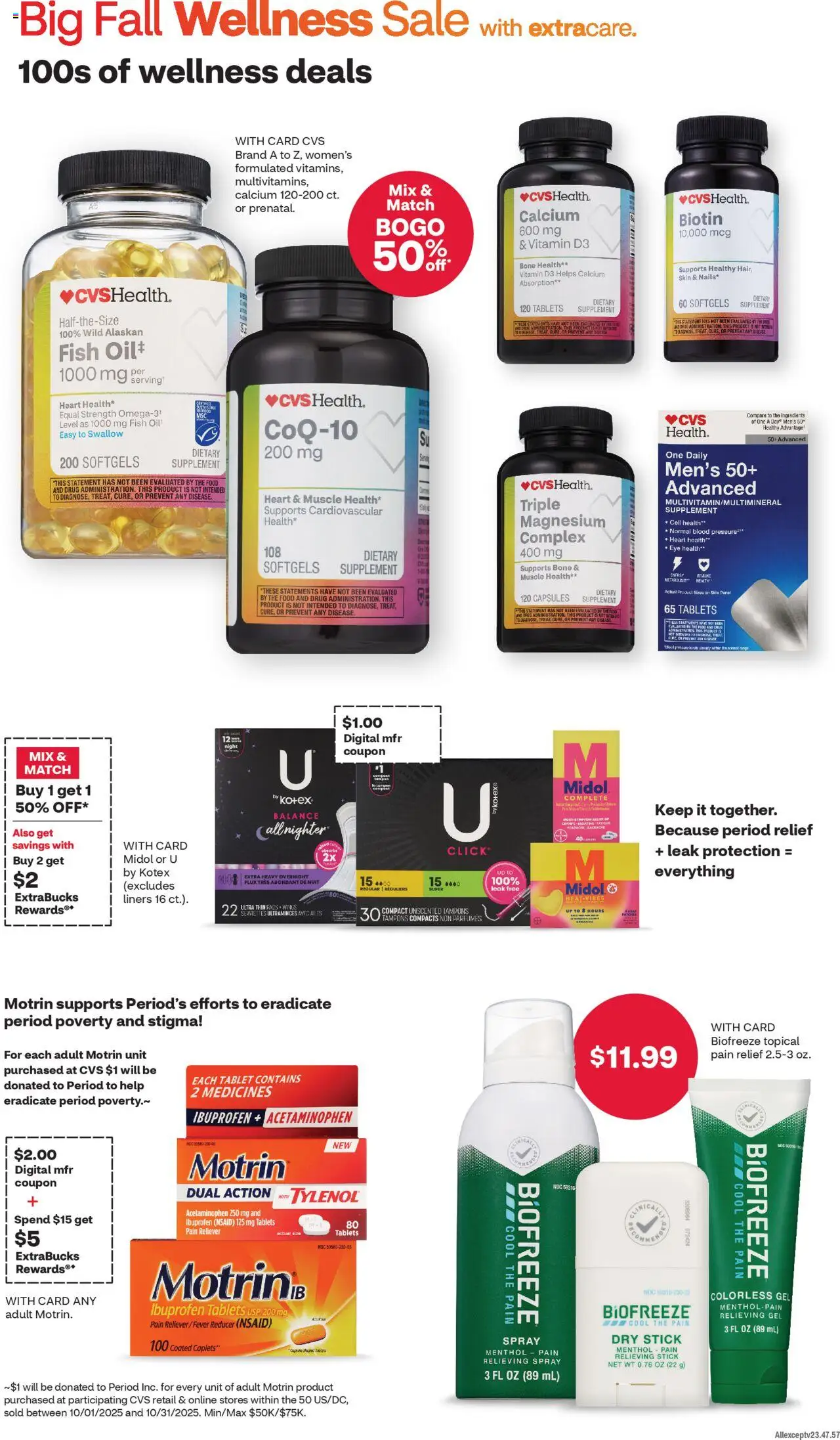 CVS Pharmacy Weekly Ad - NJ - valid from 28.09.2025 | Page: 4 | Products: Vitamin, Oil, Tampons, Tablet