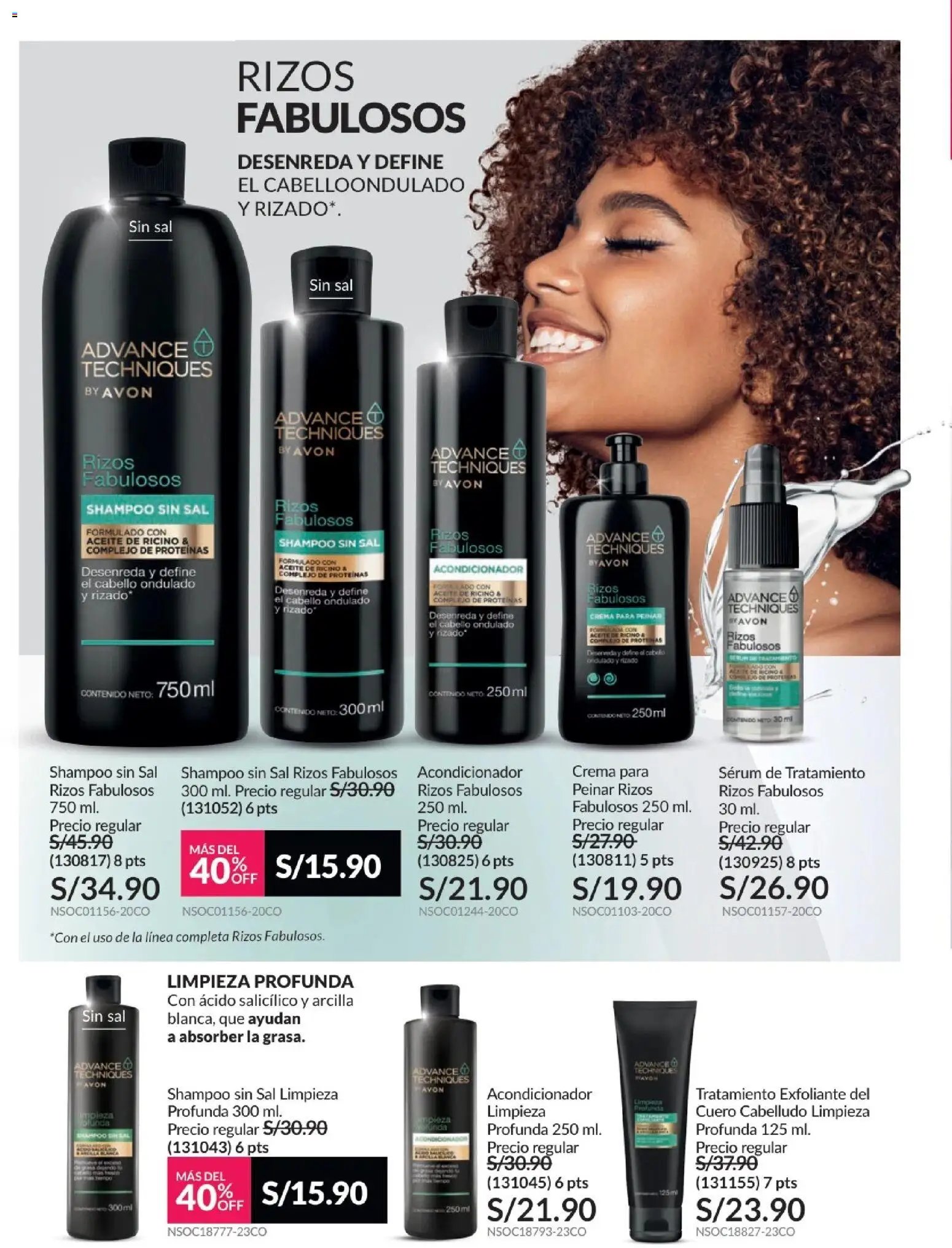 Catálogo Avon válido desde 01.02.2026 | Página: 174 | Productos: Exfoliante, Shampoo, Acondicionador, Aceite