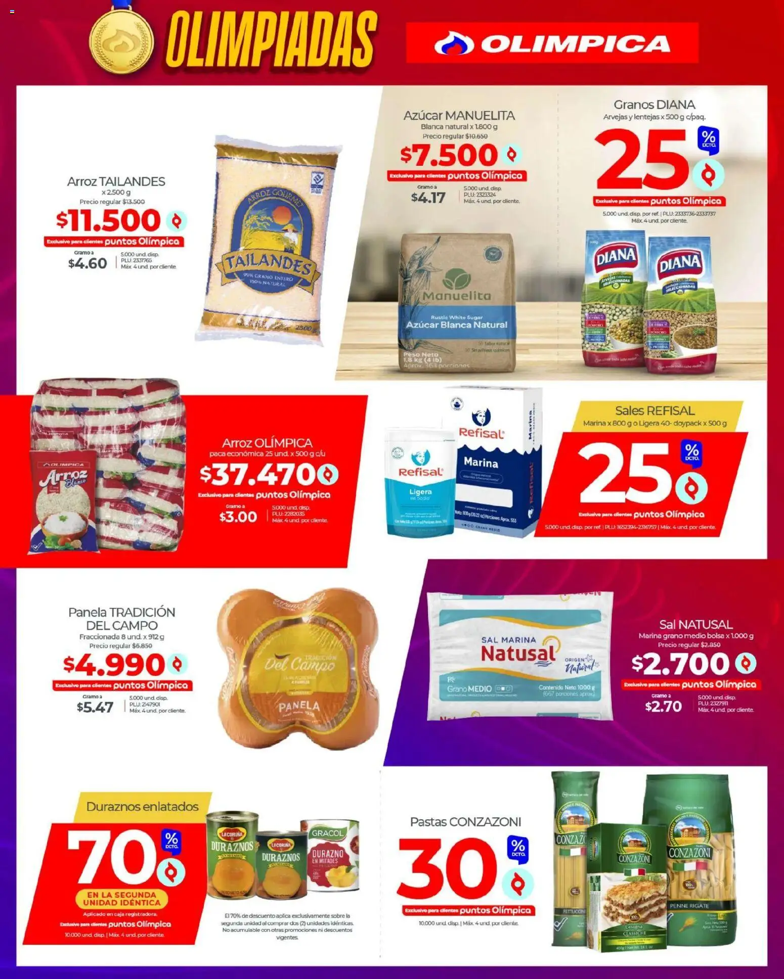 Olímpica revista - valida desde el 13.02.2026 | Página: 4 | Productos: Azucar, Bolsa, Mermelada, Sal