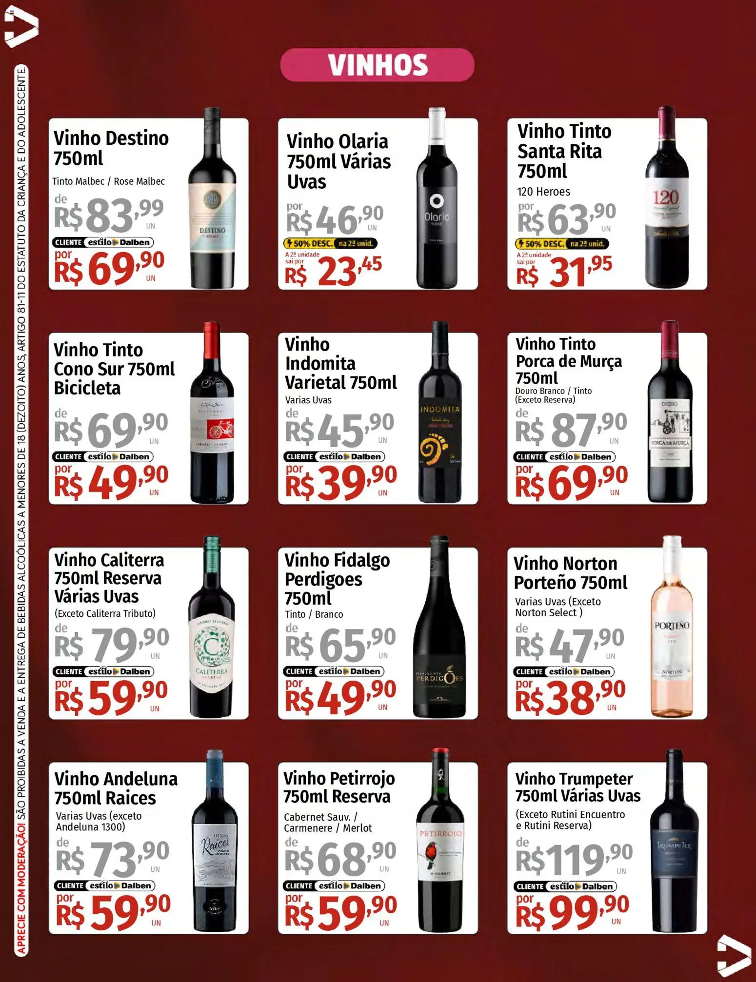 Supermercado Dalben Folheto - válido de 20.03.2026 | Página: 2 | Produtos: Bicicleta, Vinho, Uvas