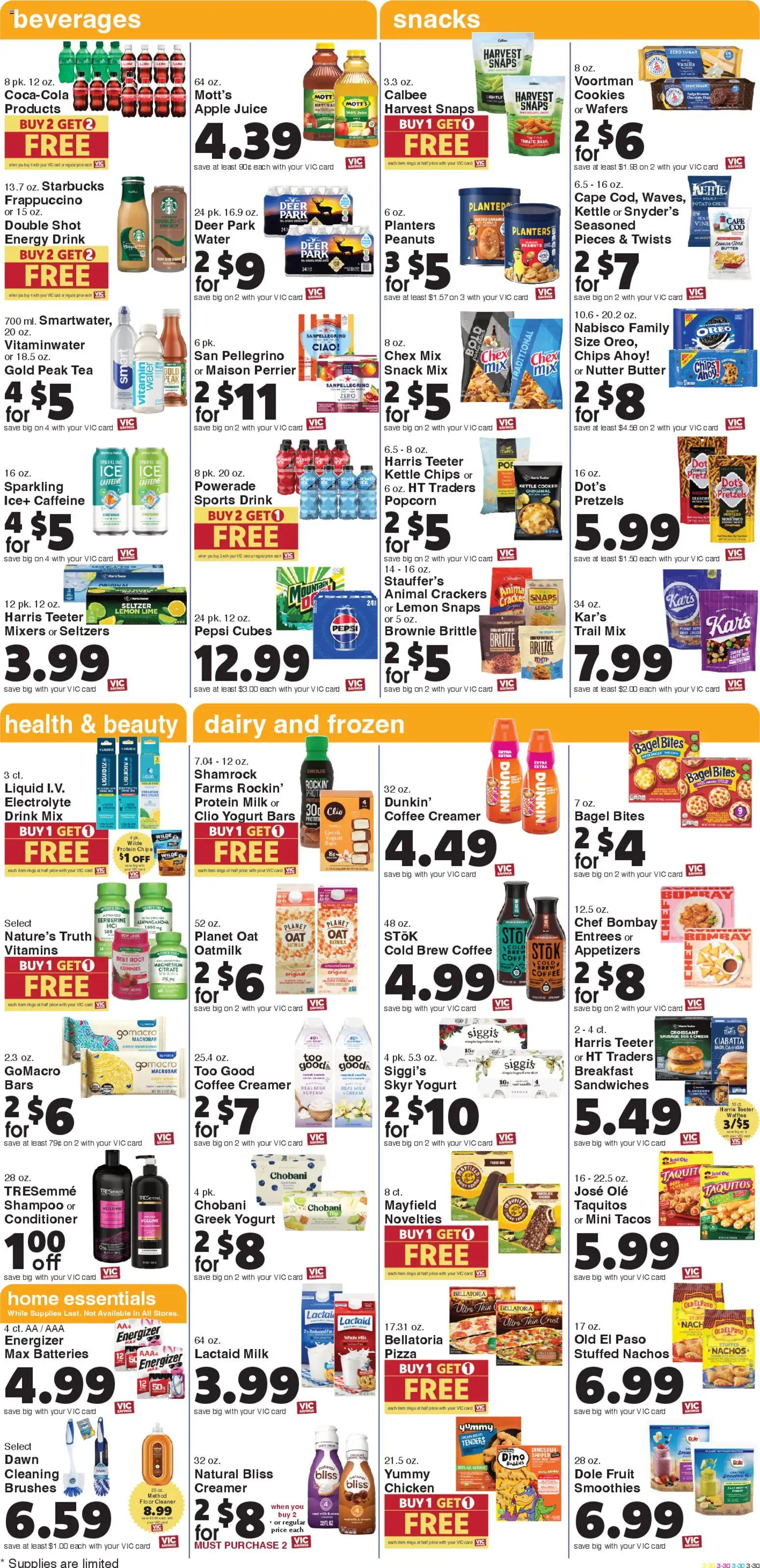 Harris Teeter Weekly Ad - valid from 25.02.2026 | Page: 6 | Products: Milk, Butter, Coffee, Water
