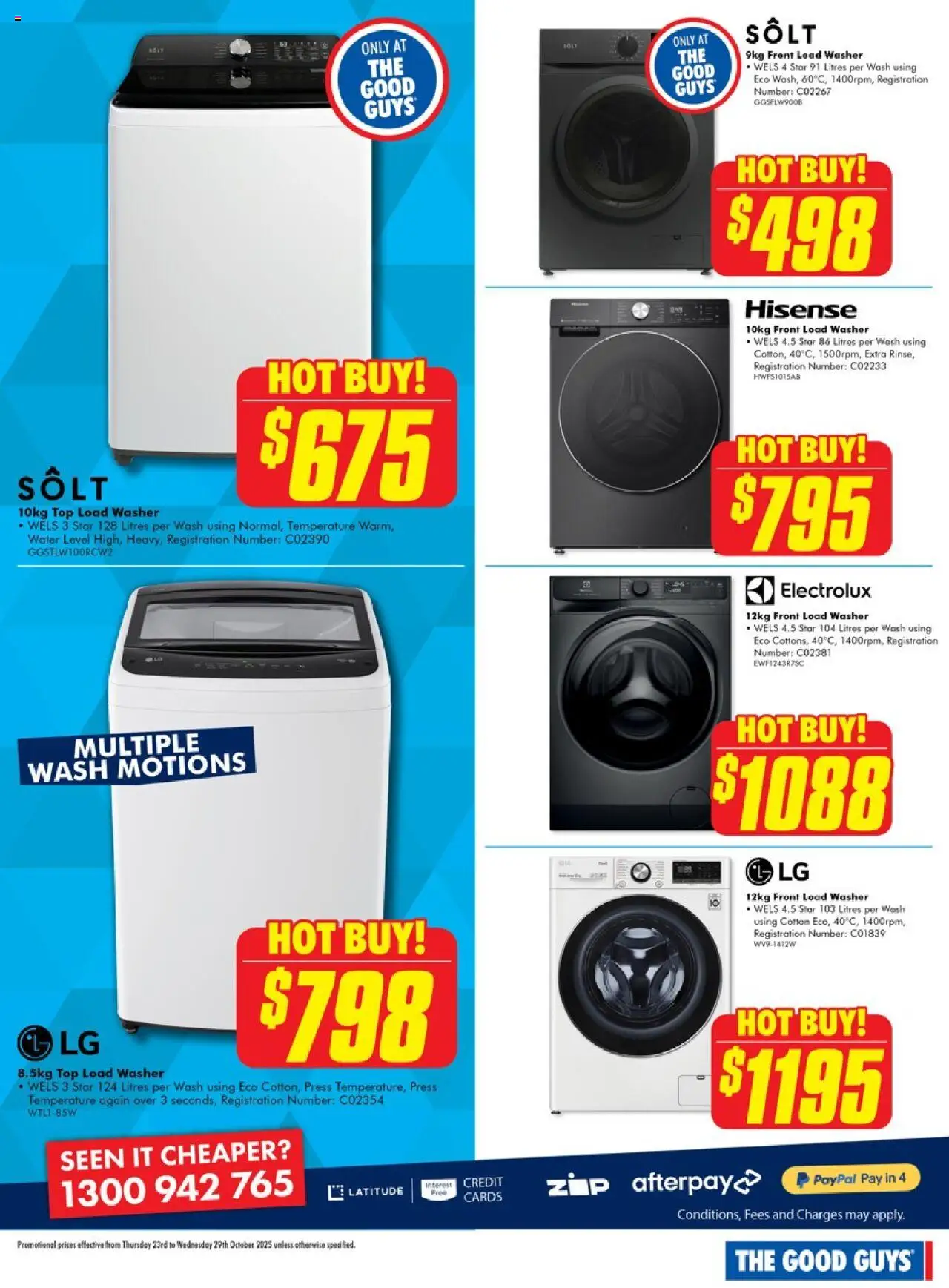 The Good Guys catalogue - valid from 22.10.2025 | Page: 8 | Products: Water, Washer, Press