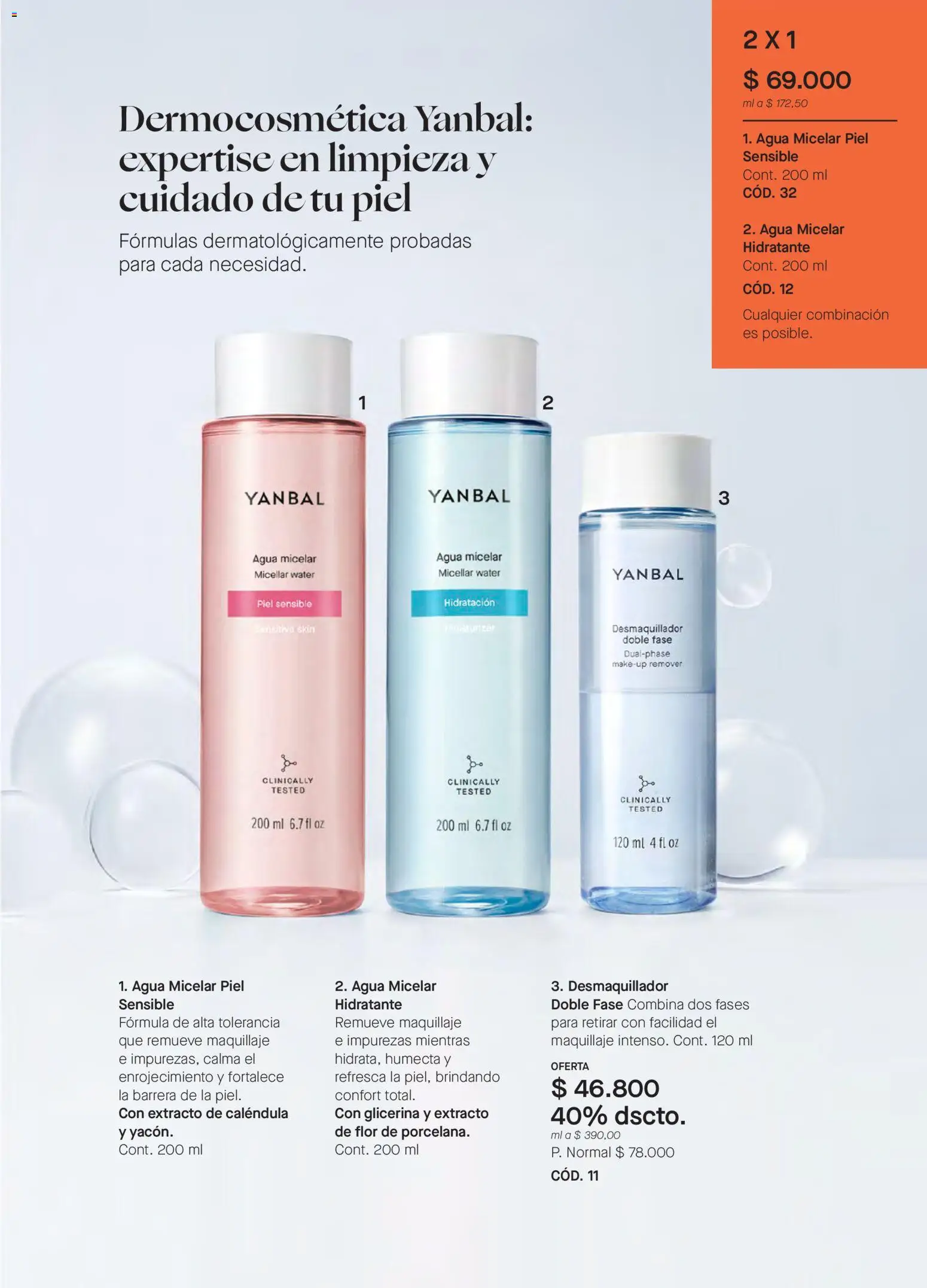 Yanbal revista - valida desde el 28.02.2026 | Página: 91 | Productos: Agua, Agua micelar, Maquillaje, Combinación
