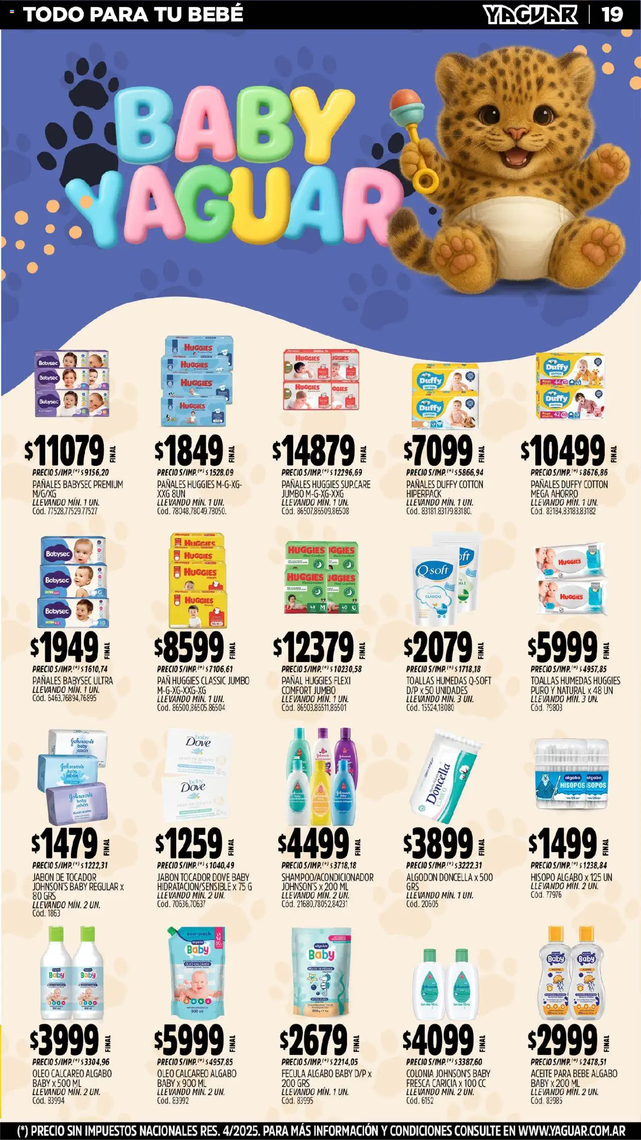 Yaguar catálogo │ válido desde el 29.09.2025 | Página: 32 | Productos: Algodón, Aceite, Jabón, Pañales