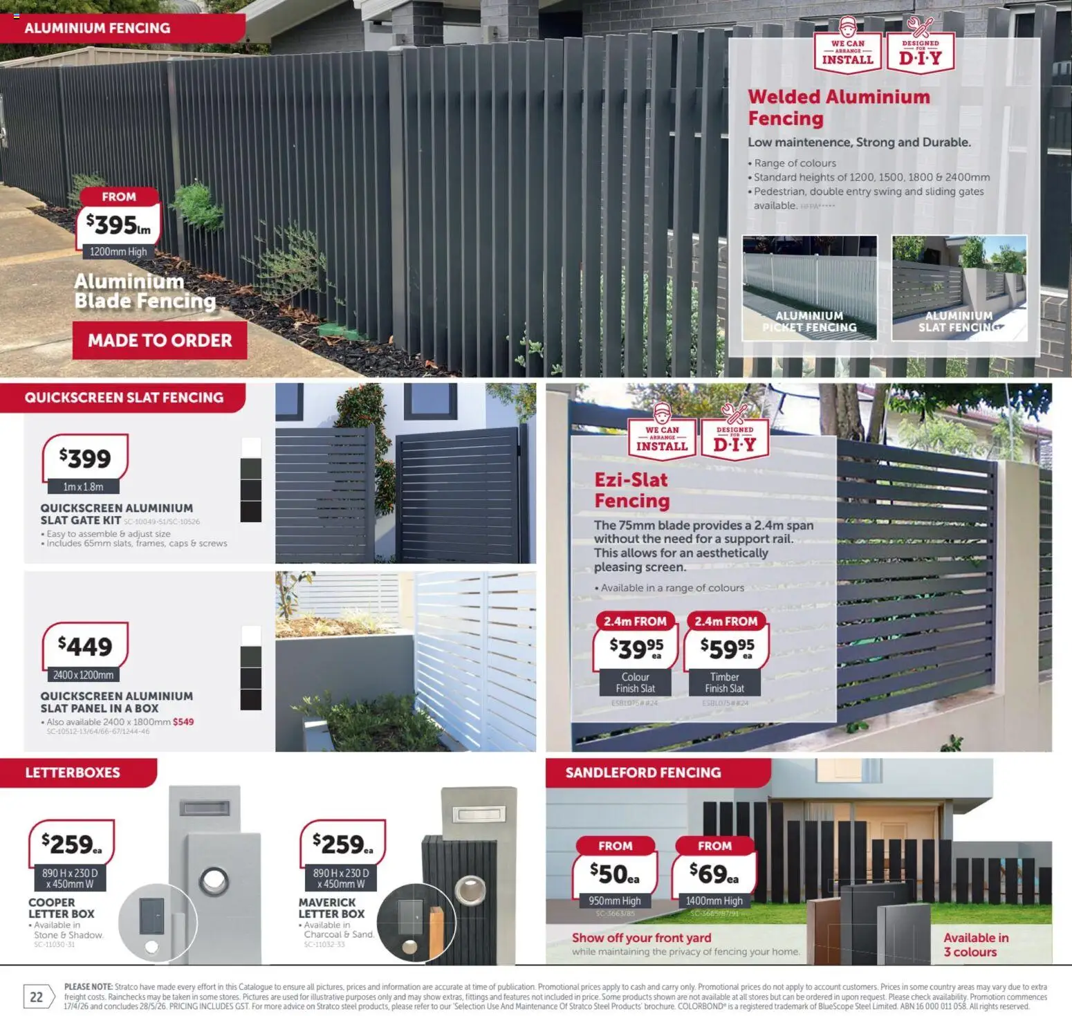 Stratco catalogue - valid from 17.04.2026 | Page: 22 | Products: Box, Gate