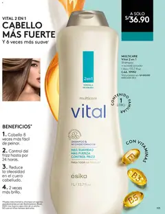 Vista previa de folleto Ésika - Campaña 6 de la Ésika válido desde 14.03.2026 | Página: 103 | Productos: Shampoo, Acondicionador