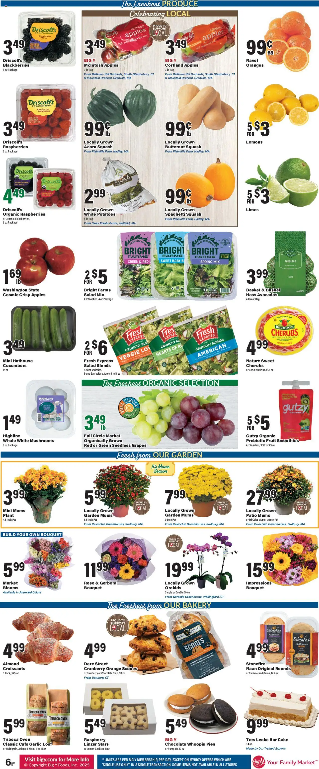 Big Y Weekly Ad - valid from 11.09.2025 | Page: 10 | Products: Bakery, Mushrooms, Garlic, Oven