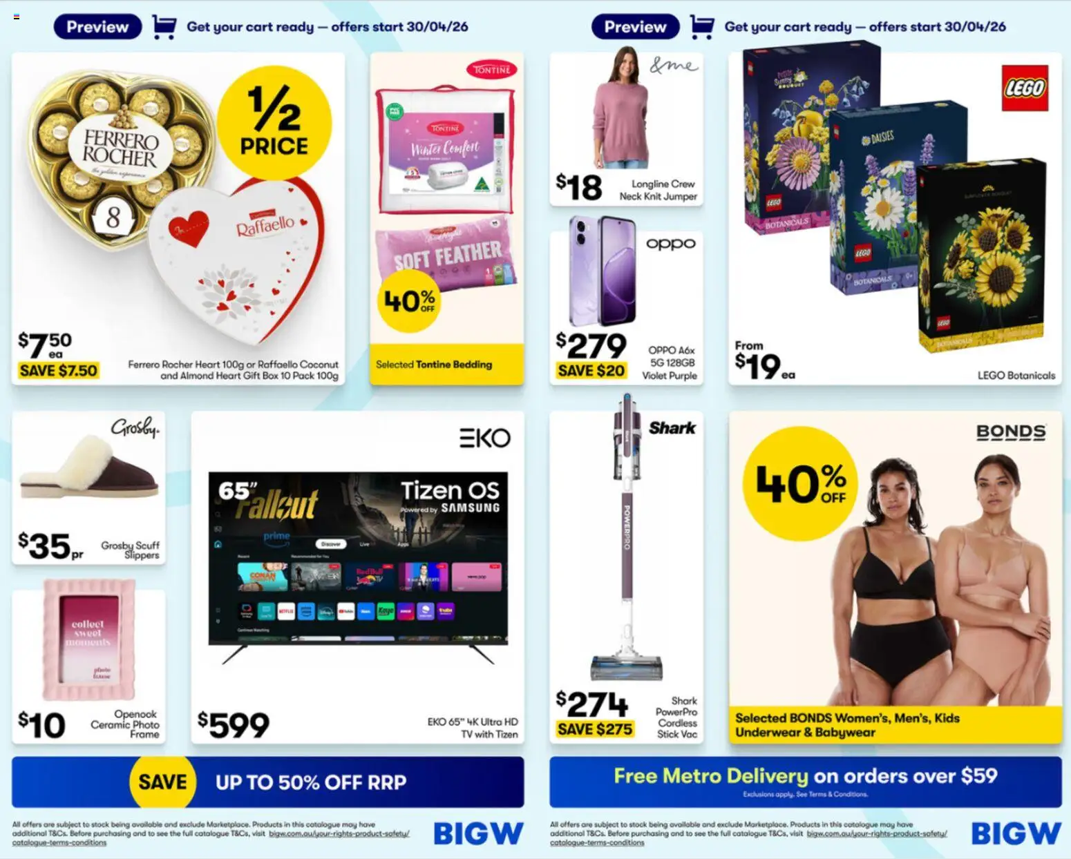Big W catalogue - valid from 30.04.2026 | Page: 2 | Products: Box, Underwear, Slippers, Tv