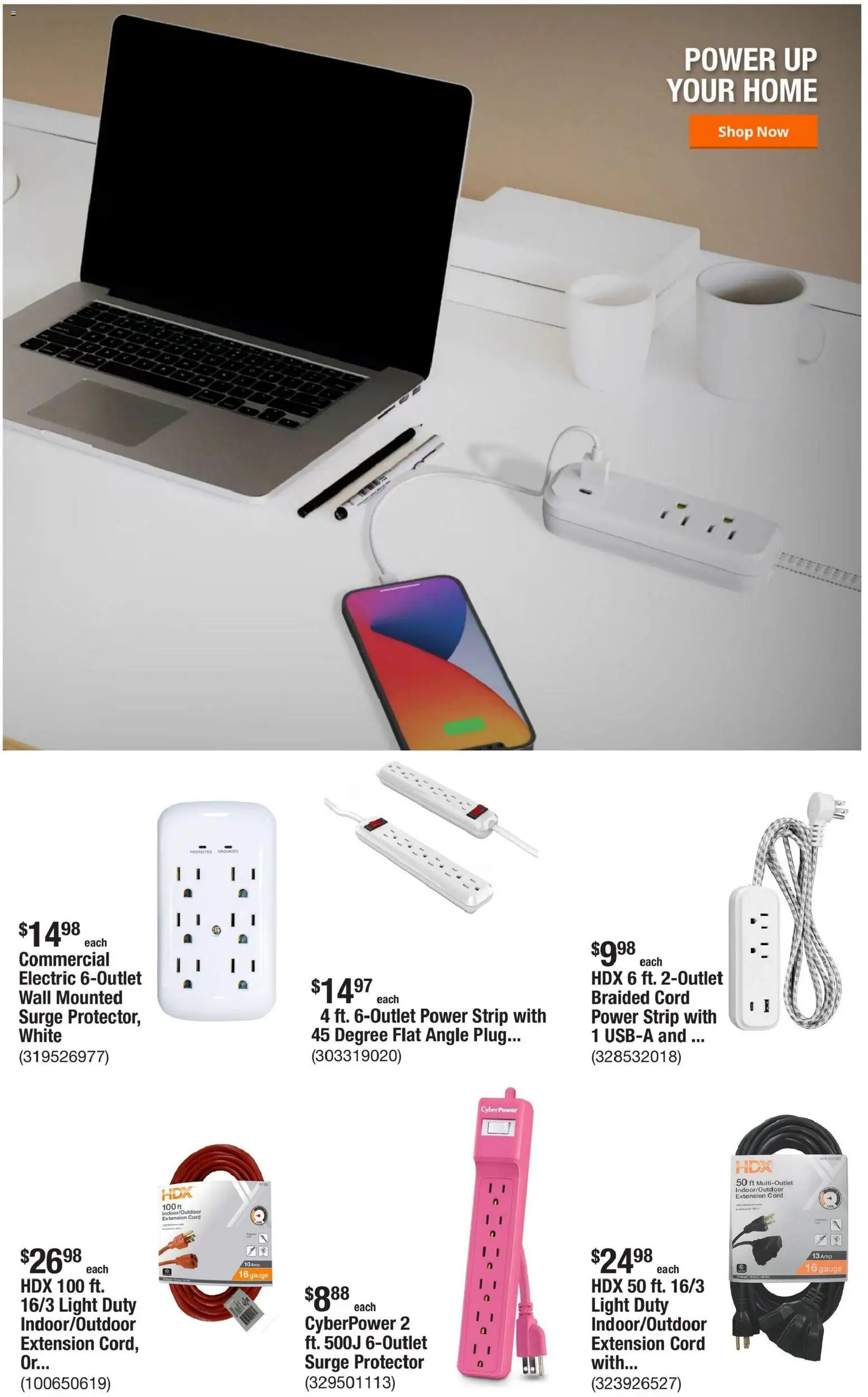 Home Depot Weekly Ad - OH - valid from 19.02.2026 | Page: 7 | Products: Surge Protector