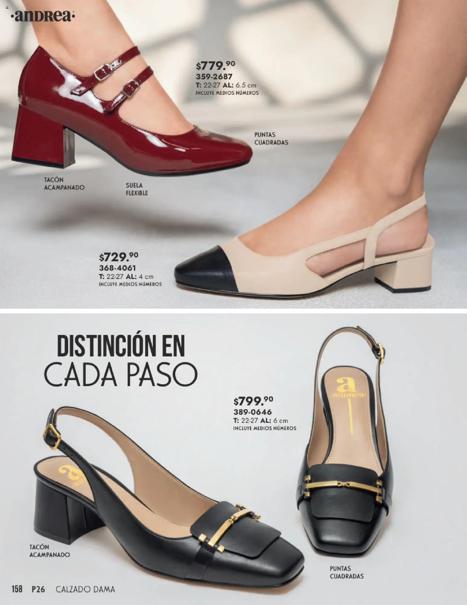 Nuevas ofertas de Andrea válidas en toda la República Mexicana desde el 25.01.2026. ¡Encuentra las mejores ofertas en Andrea catálogo Calzado Dama! | Página: 158 | Productos: Flexible