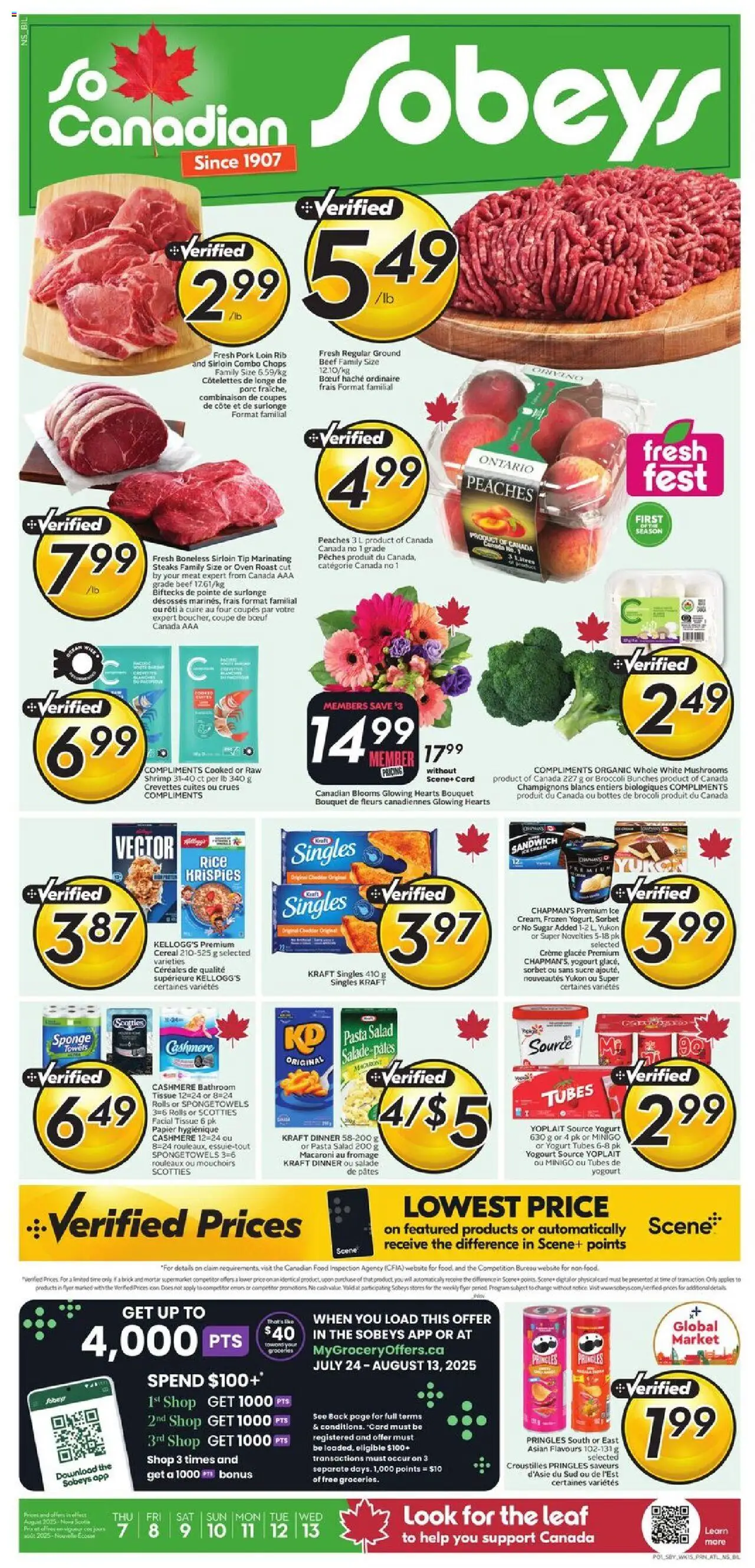 Sobeys flyer valid from 07.08.2025 | Page: 1