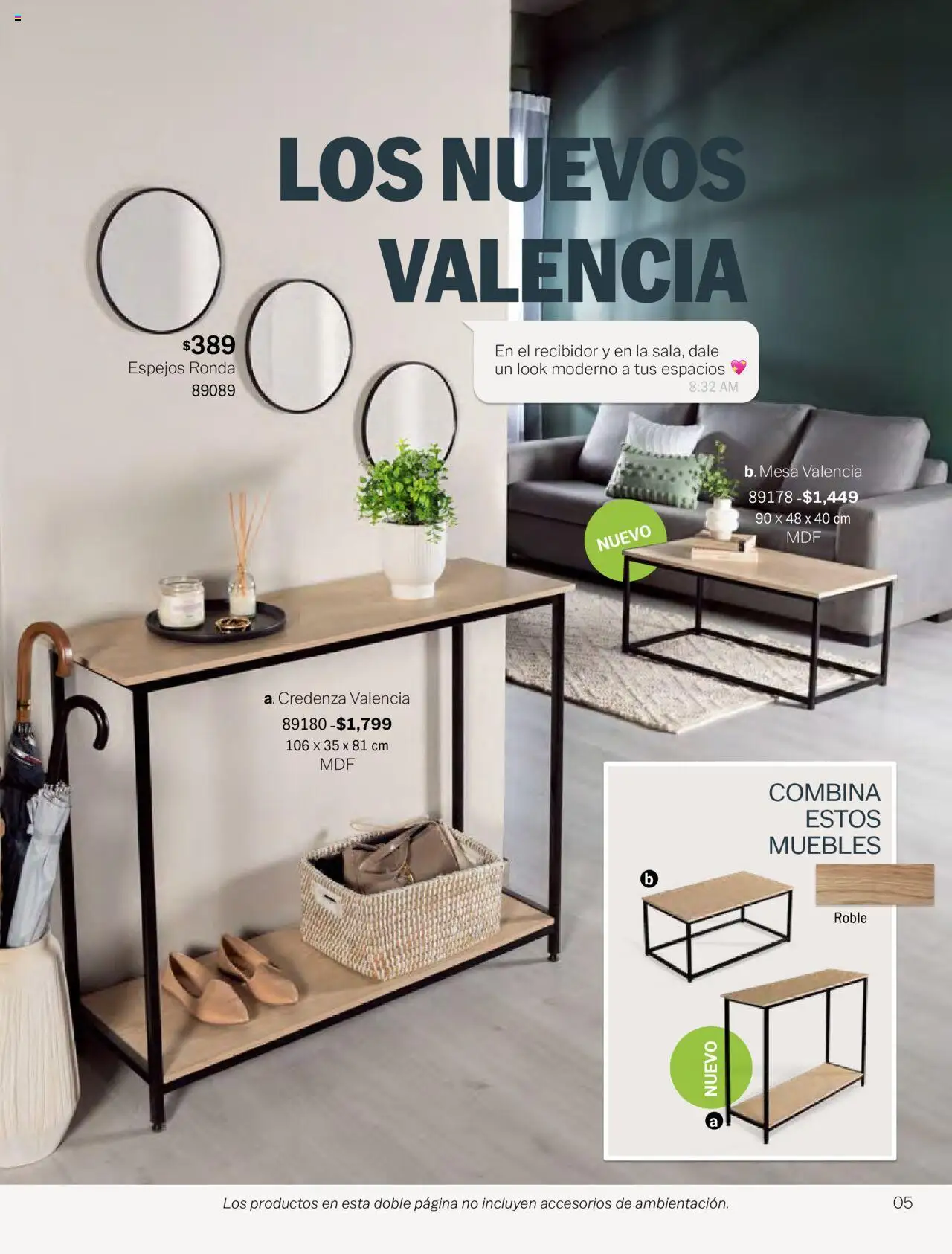 Nuevas ofertas de Vianney válidas en toda la República Mexicana desde el 09.09.2024. ¡Encuentra las mejores ofertas en Vianney catálogo - Biasi! | Página: 7 | Productos: Recibidor, Mesa