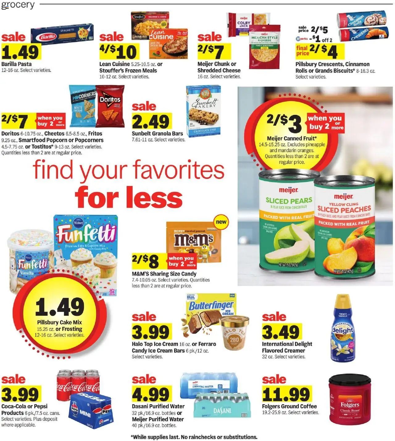 Meijer Weekly Ad - valid from 15.10.2025 | Page: 3 | Products: Pineapple, Cream, Chocolate Chip, Cupcake