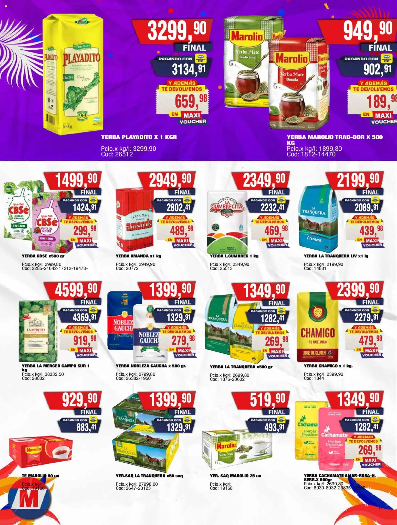 Maxiconsumo ofertas │ válido desde el 23.02.2026 | Página: 8 | Productos: Mate, Yerba, Té