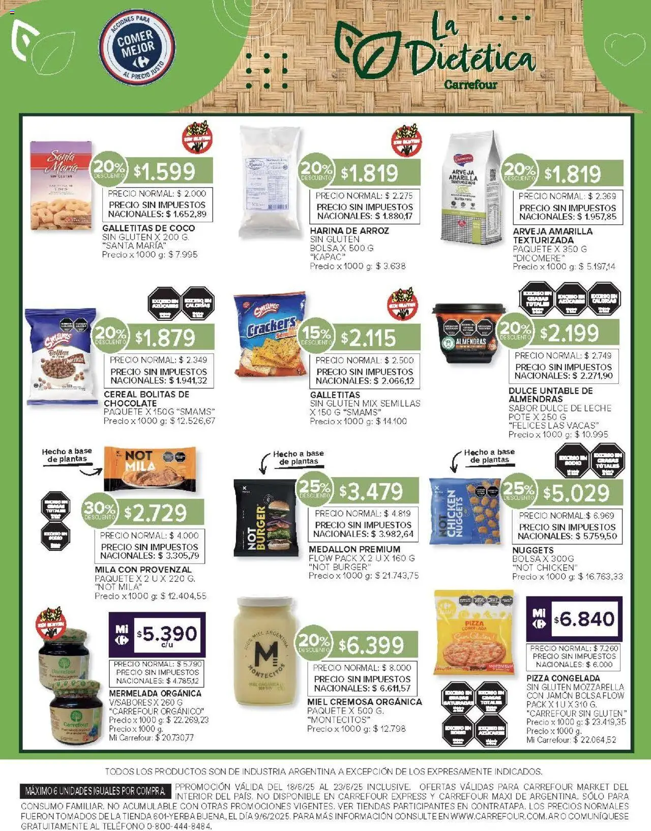 Carrefour ofertas │ válido desde el 18.06.2025 | Página: 39 | Productos: Arveja, Dulce de leche, Pizza, Provenzal