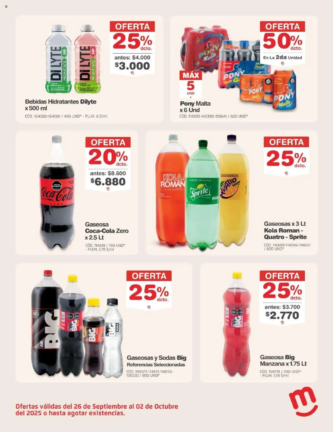 Makro revista - valida desde el 26.09.2025 | Página: 30 | Productos: Gaseosa, Soda, Manzana