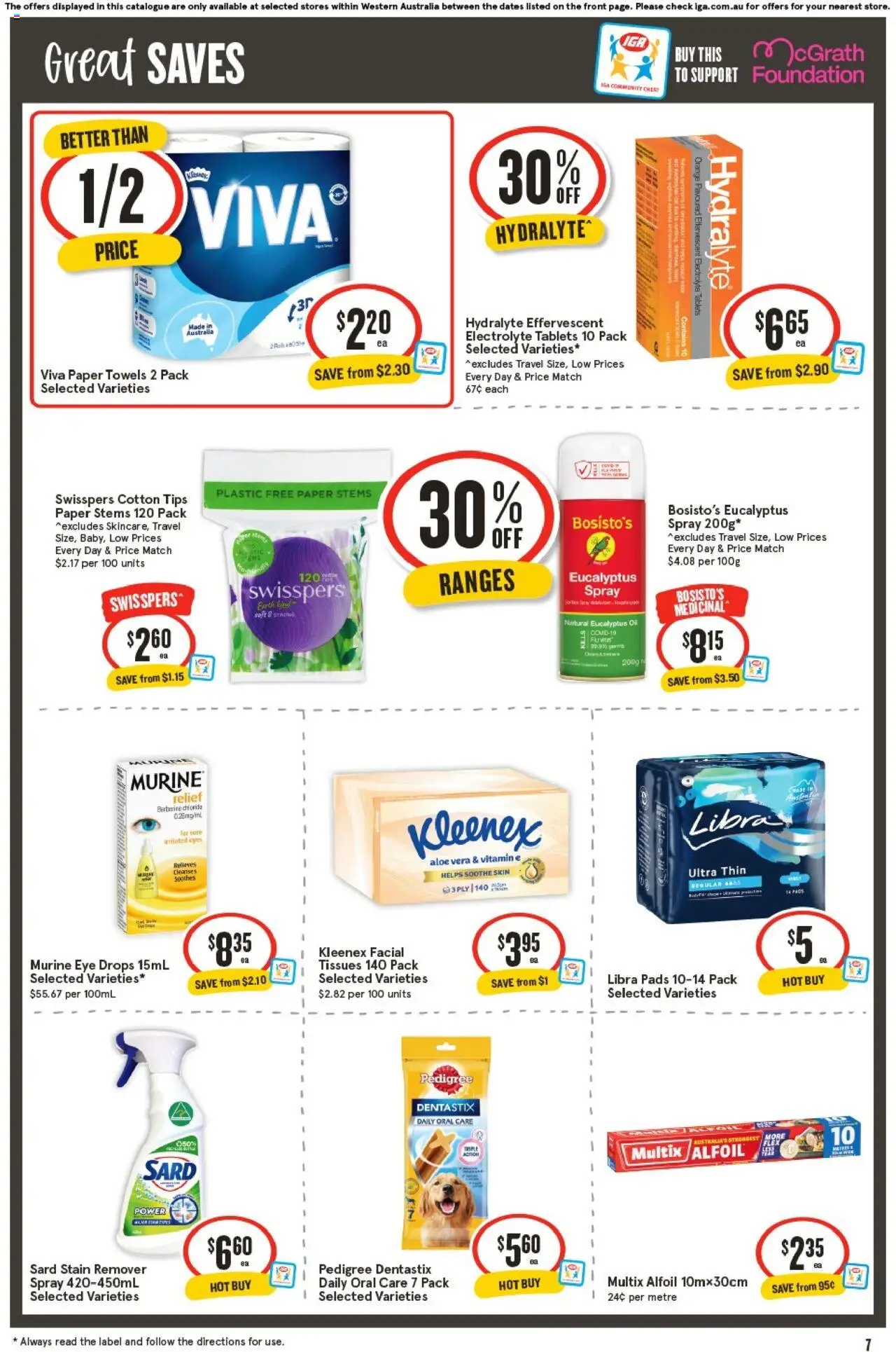 IGA catalogue - valid from 24.09.2025 | Page: 8 | Products: Oil, Towels, Cotton tips, Vitamin