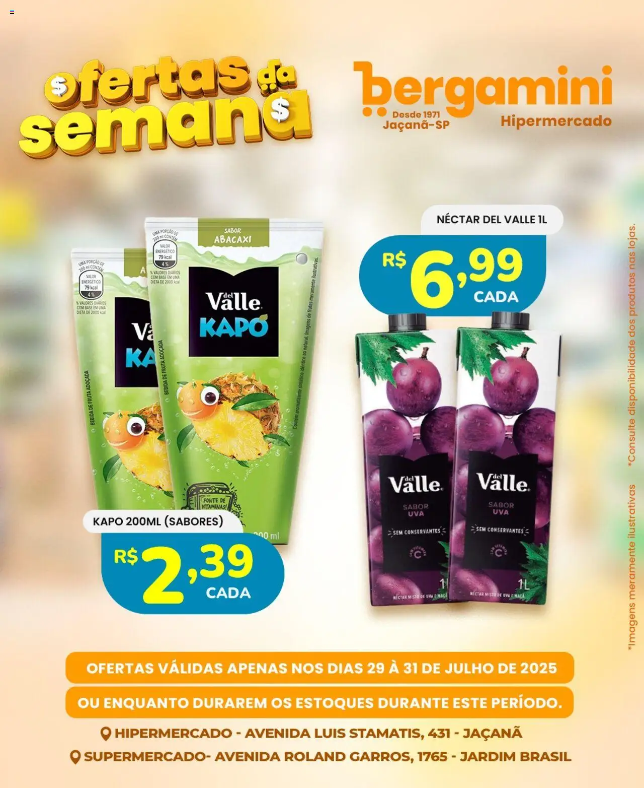 Supermercado Bergamini Folheto - válido de 29.07.2025 | Página: 11 | Produtos: Energético, Base, Abacaxi, Bebida