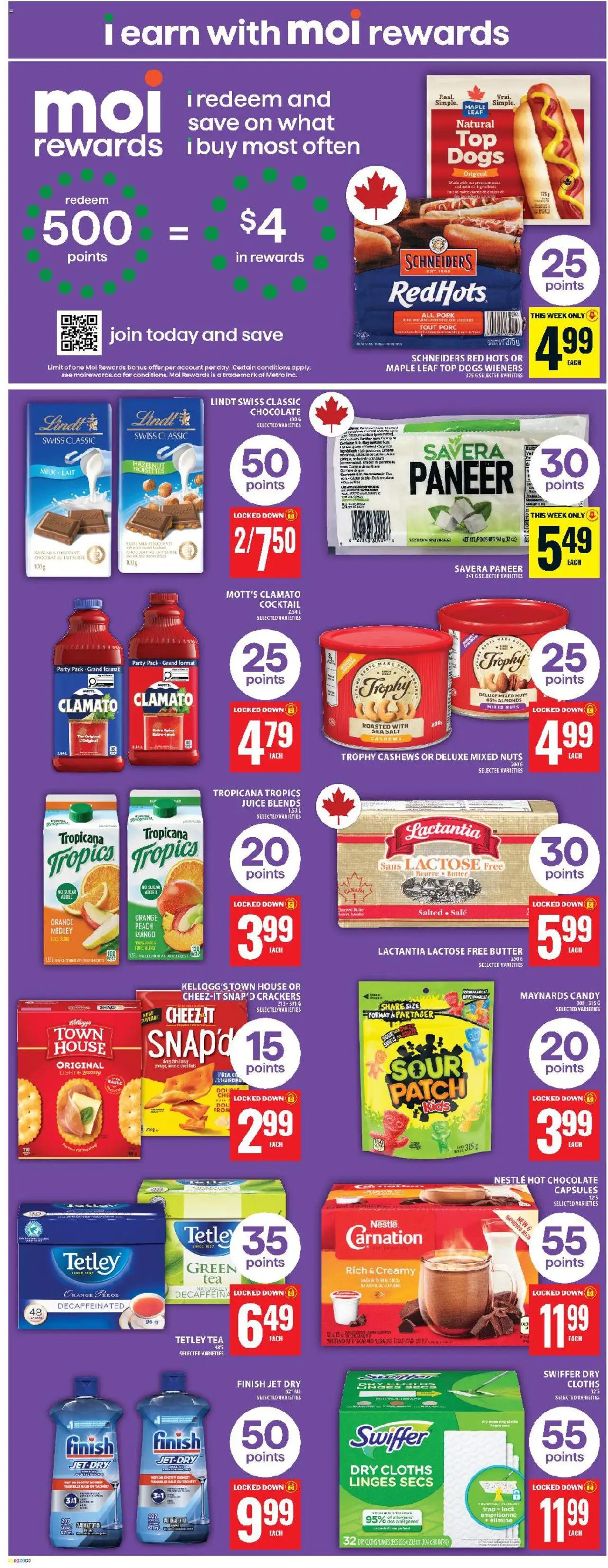 Food Basics flyer valid from 18.09.2025 | Page: 19 | Products: Nuts, Milk, Chocolate, Pork