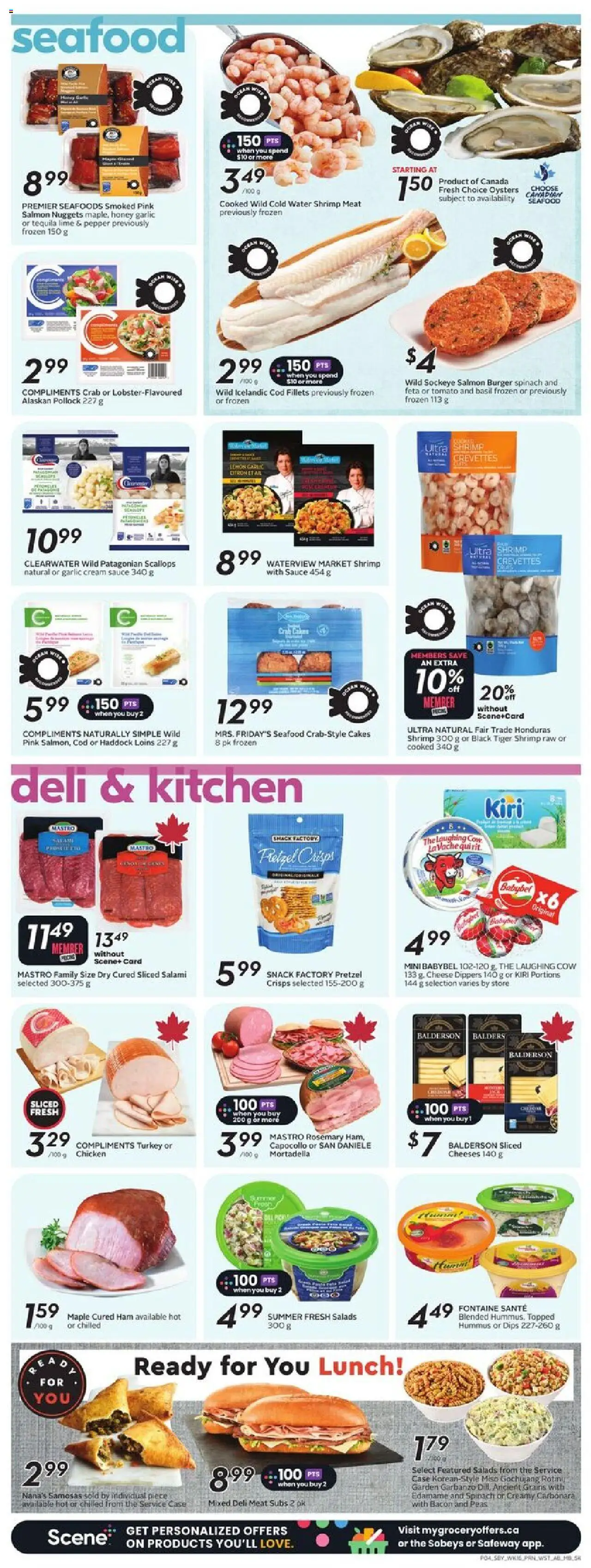 Safeway flyer valid from 14.08.2025 | Page: 8 | Products: Turkey, Cheese, Salami, Ham