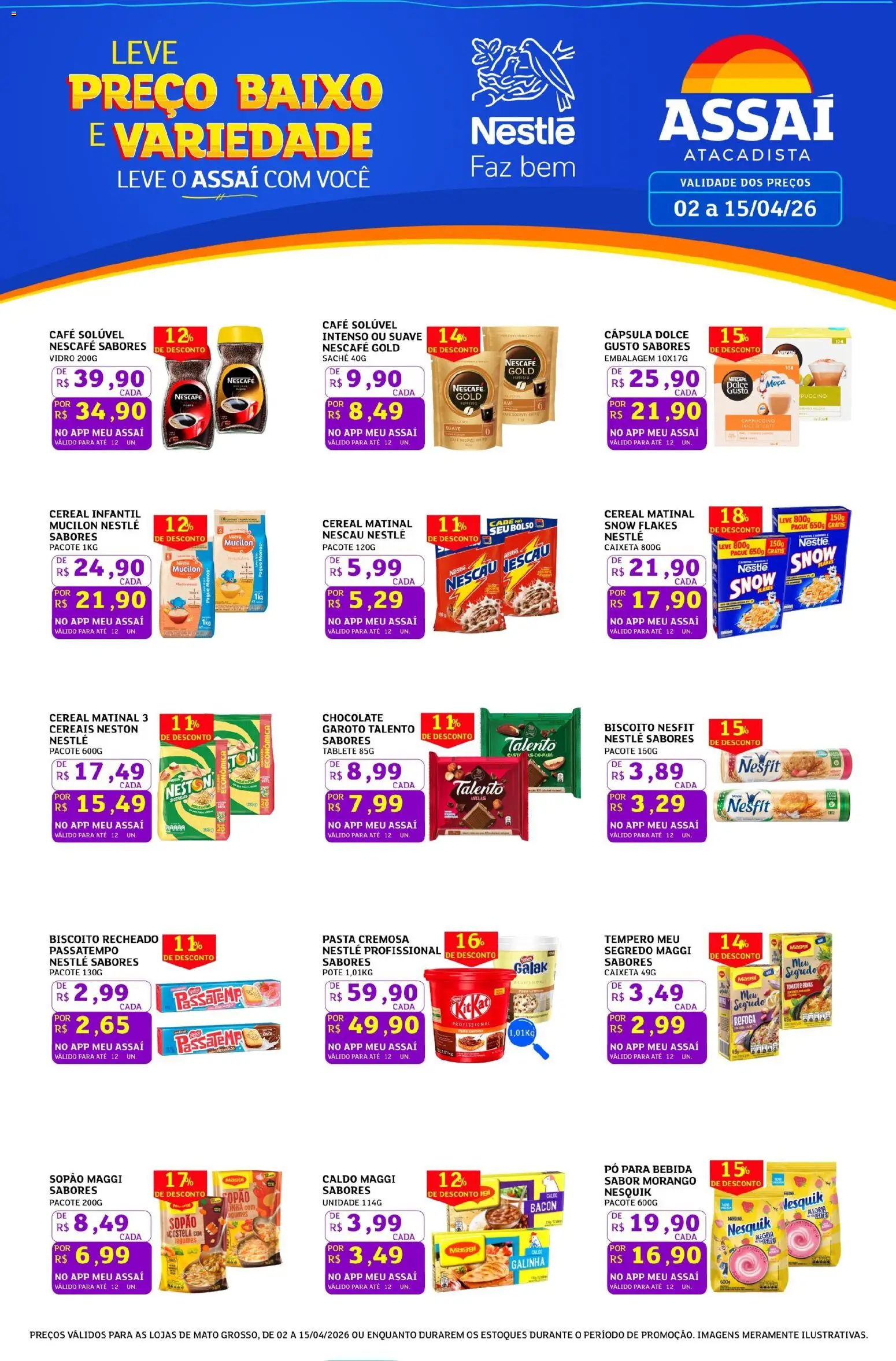 Assaí Atacadista Folheto - válido de 02.04.2026 | Página: 1 | Produtos: Café, Baixo, Bebida, Biscoito recheado