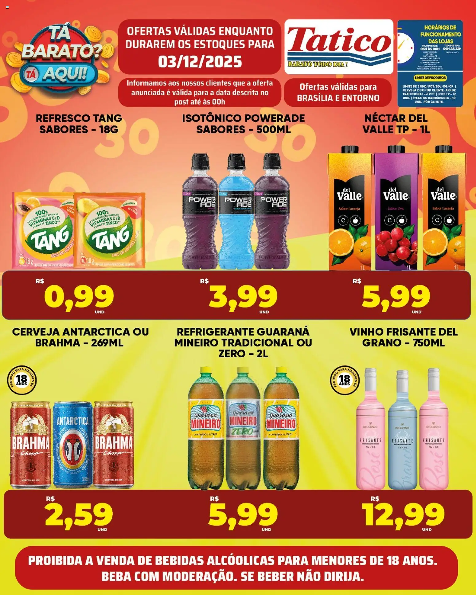 Tatico Folheto - válido de 03.12.2025 | Página: 4 | Produtos: Arroz, Baixo, Refrigerante, Isotônico
