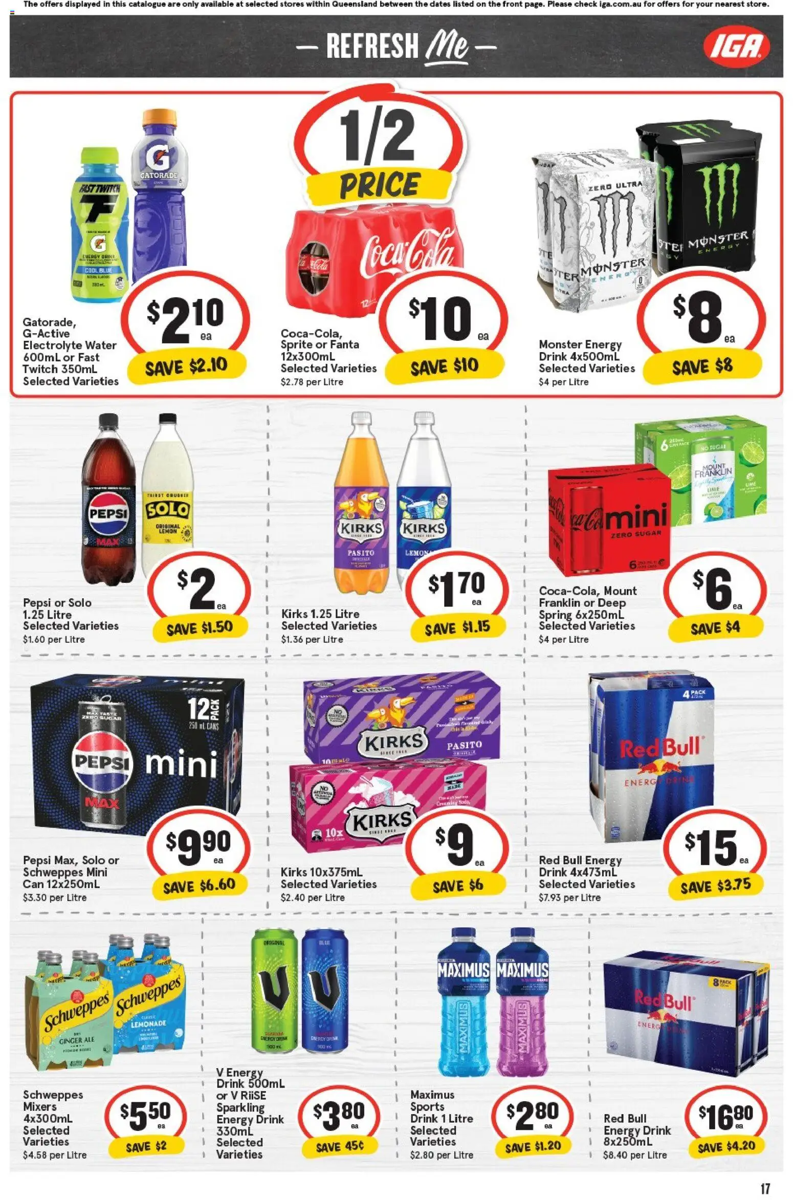 IGA catalogue - valid from 29.10.2025 | Page: 16 | Products: Coca Cola, Water, Sugar, Lime