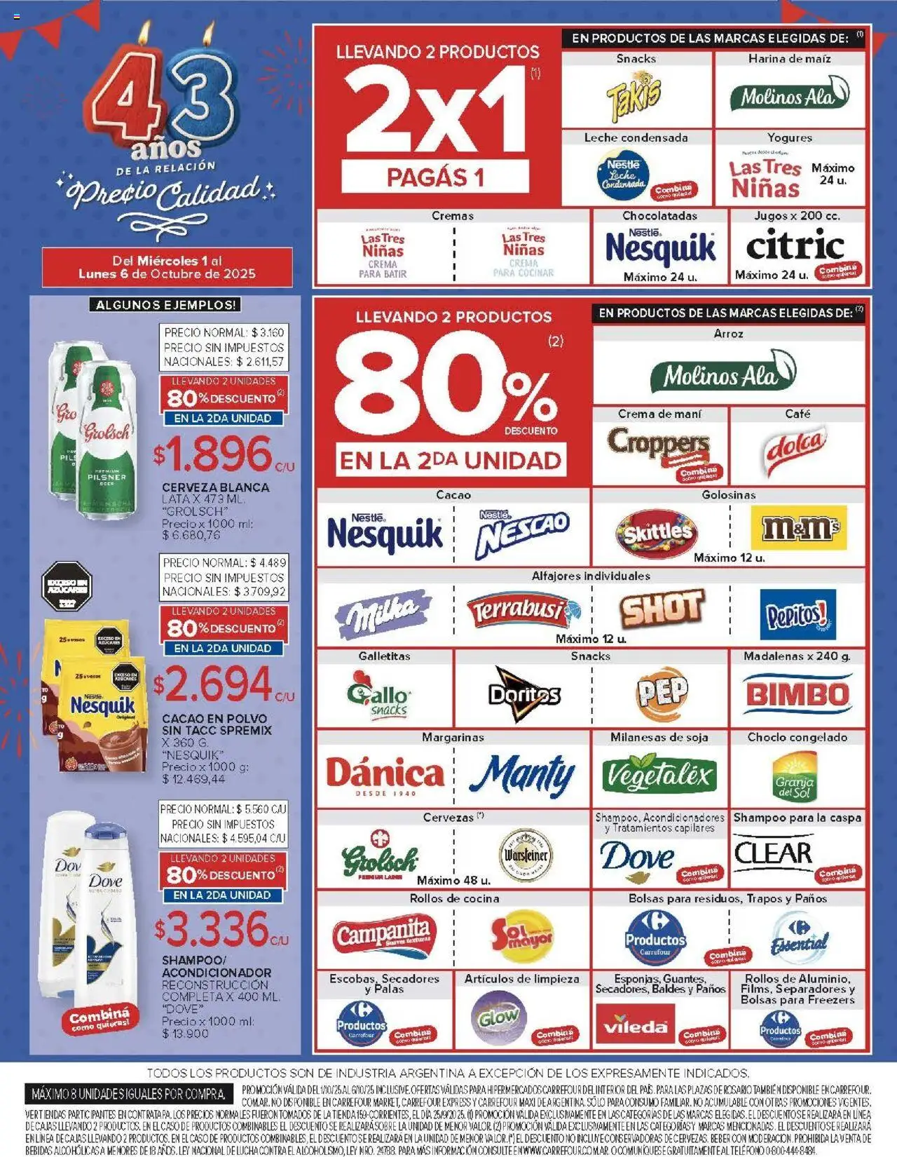 Carrefour ofertas - Corrientes │ válido desde el 01.10.2025 | Página: 4 | Productos: Cocina, Galletitas, Maiz, Crema
