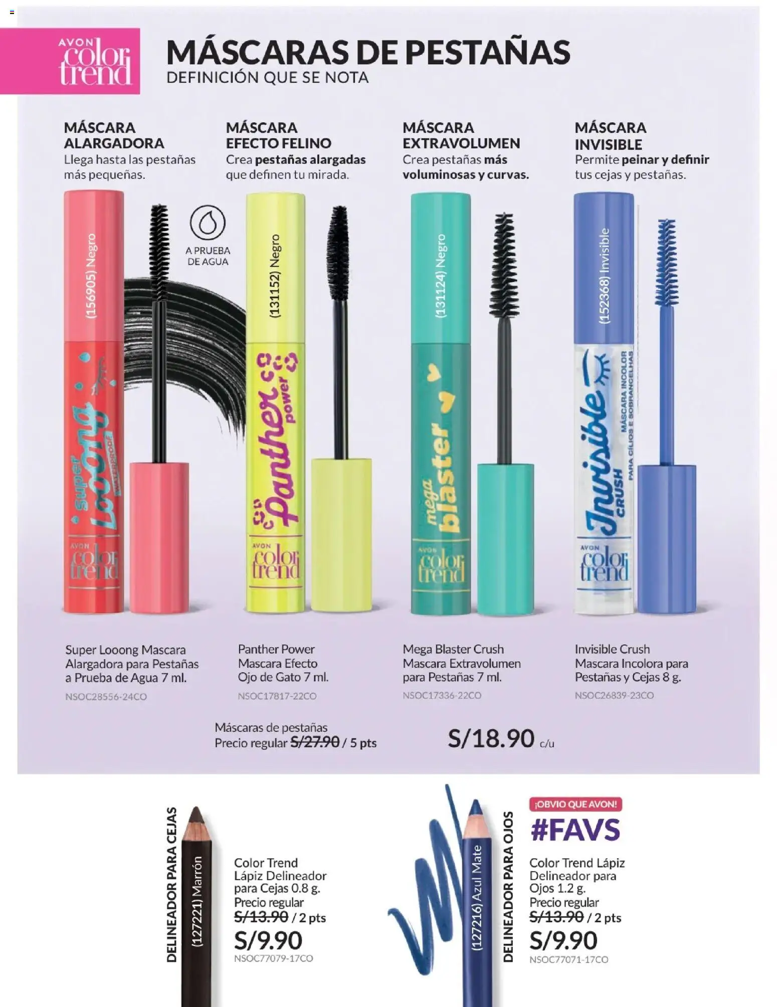 Catálogo Avon válido desde 10.03.2026 | Página: 85 | Productos: Máscara, Delineador
