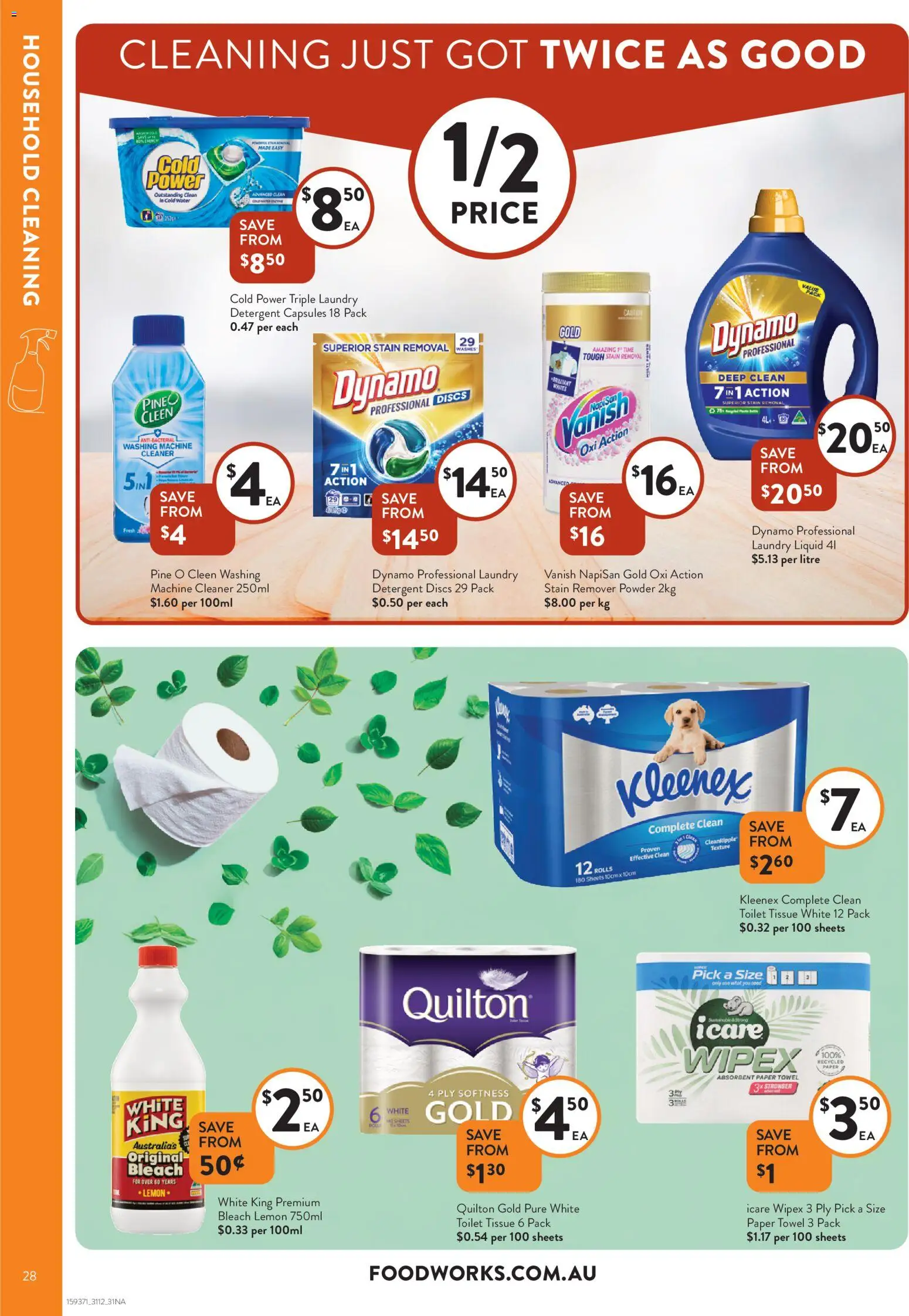 Foodworks catalogue - valid from 31.12.2025 | Page: 28 | Products: Cleaner, Detergent, Lemon, Laundry