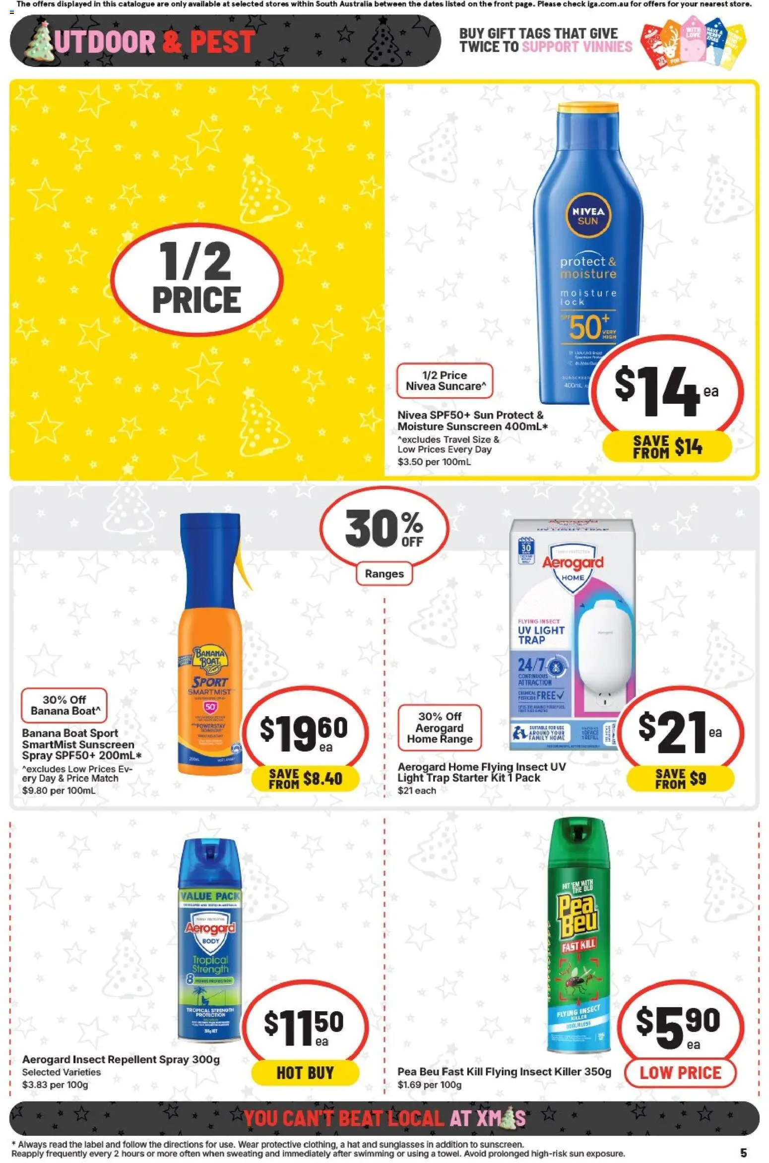 IGA catalogue - valid from 26.11.2025 | Page: 5 | Products: Sunscreen, Sunglasses, Pea, Hat