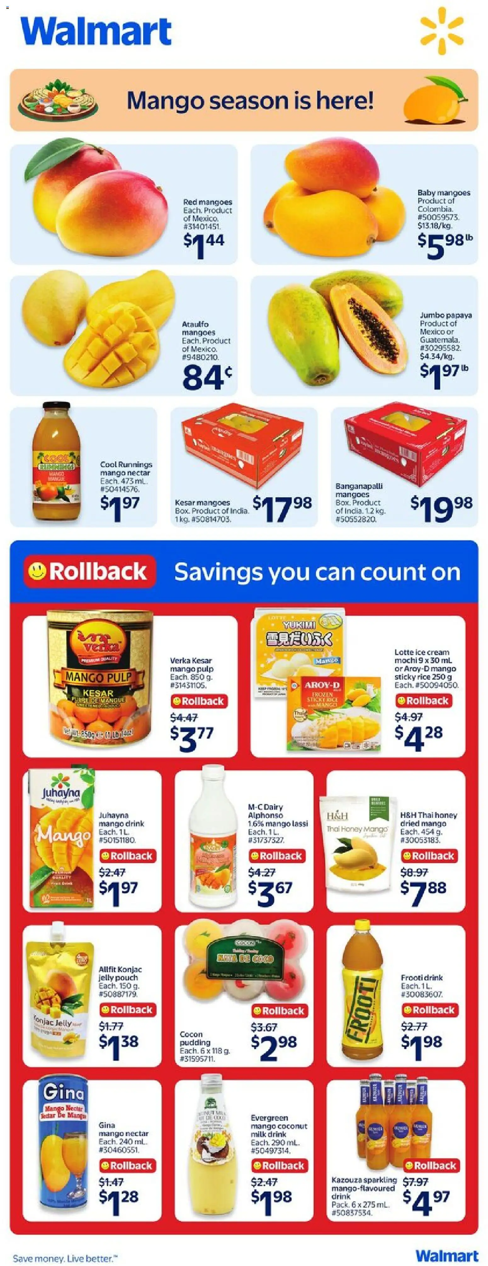 Walmart flyer valid from 30.04.2026 | Page: 4 | Products: Rice, Cream, Ice cream, Milk