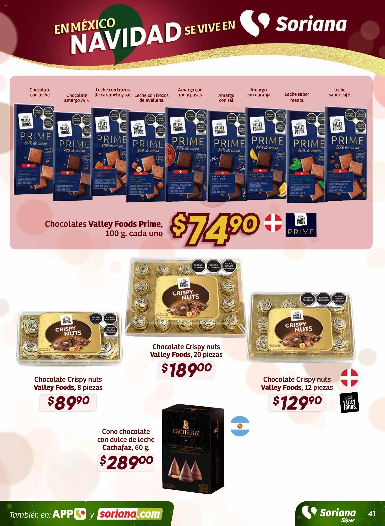 Nuevas ofertas de Soriana válidas en toda la República Mexicana desde el 27.11.2025. ¡Encuentra las mejores ofertas en Soriana - Preciazazaso Súper: Frontera BCN, Son! | Página: 42 | Productos: Dulce de leche, Sal, Leche, Chocolate